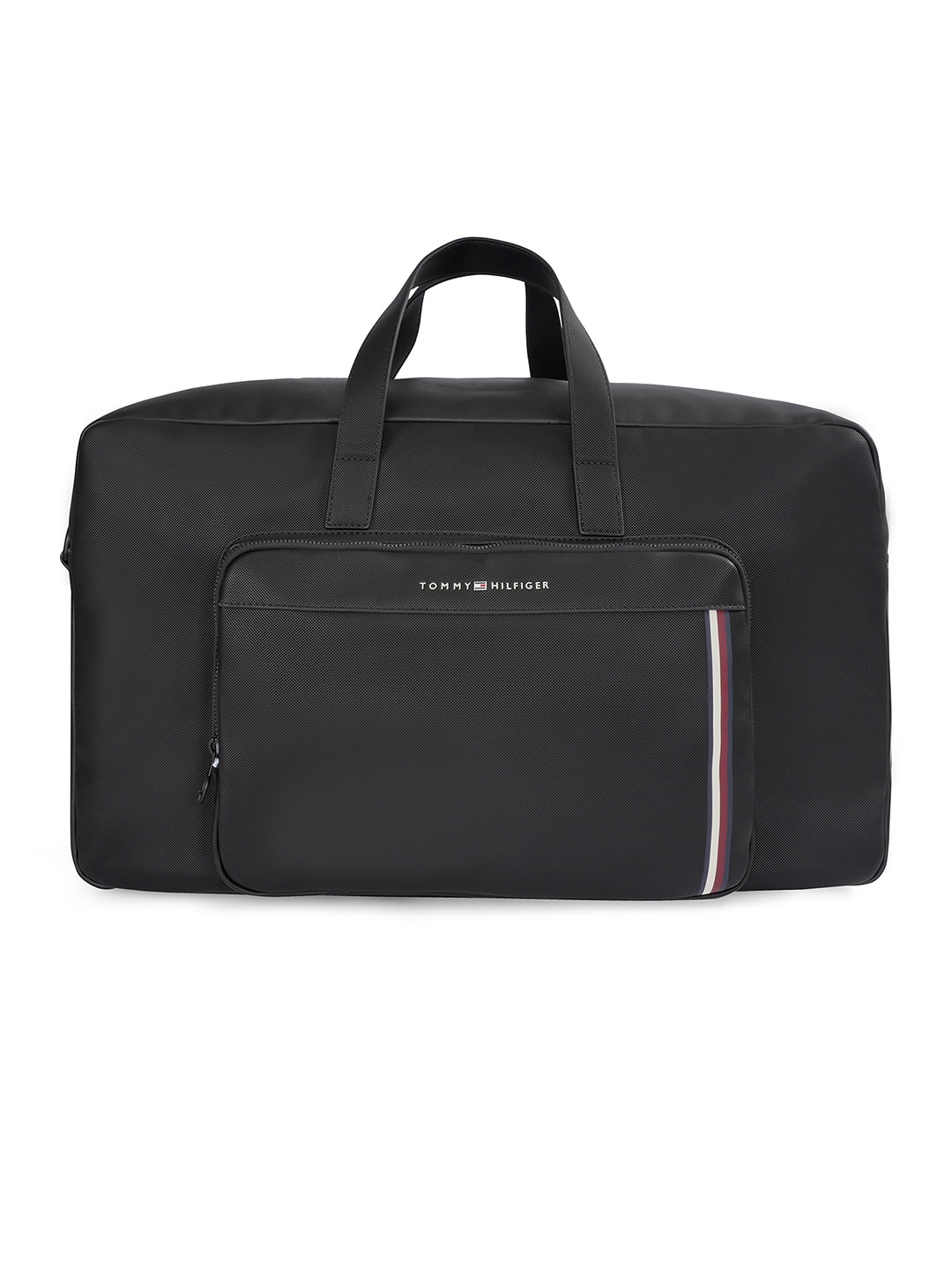 

Tommy Hilfiger Bexley Brand Logo Printed Duffel Bag, Black