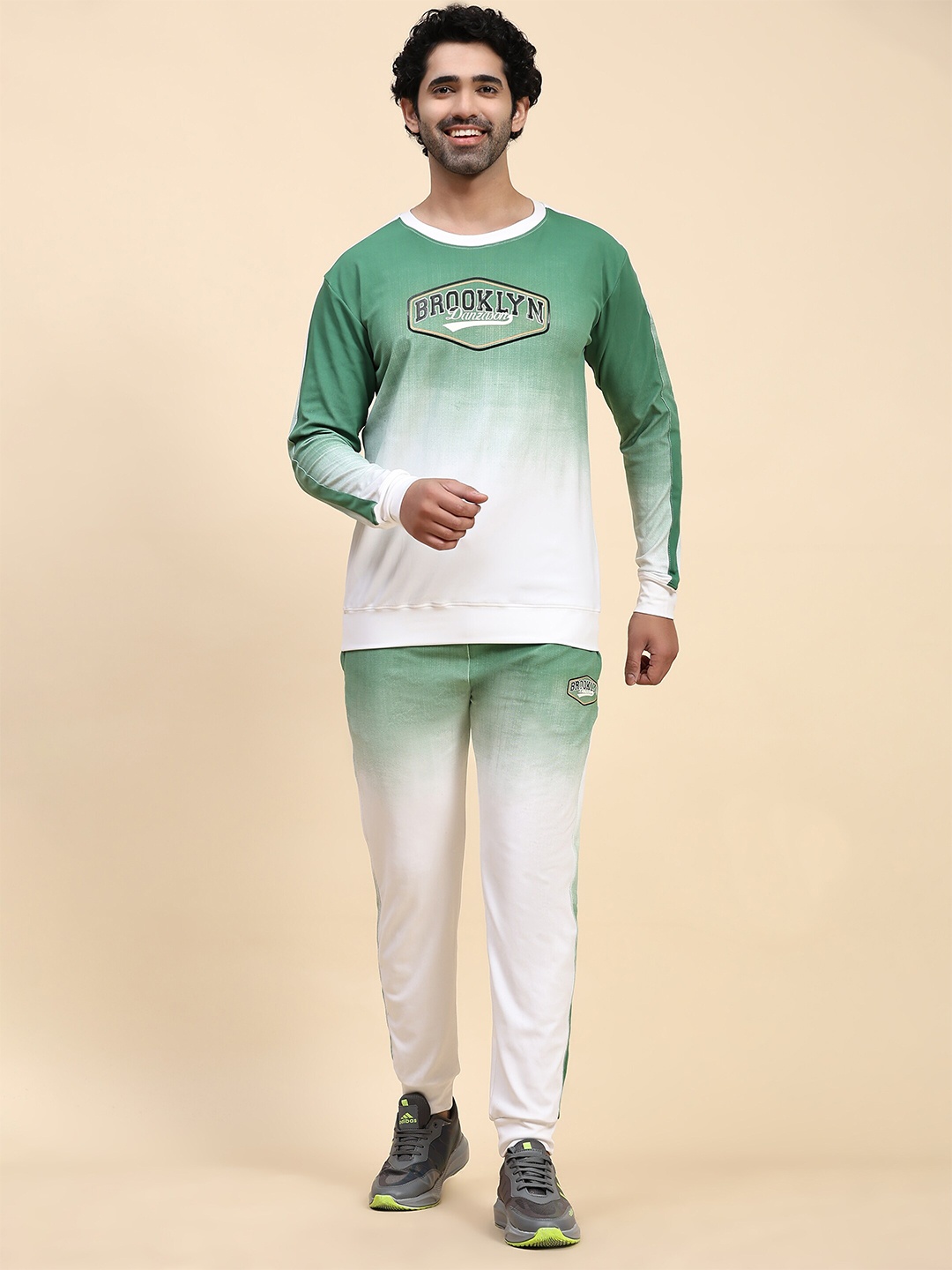 

DANZA-SON Ombre Dyed Tracksuits, White