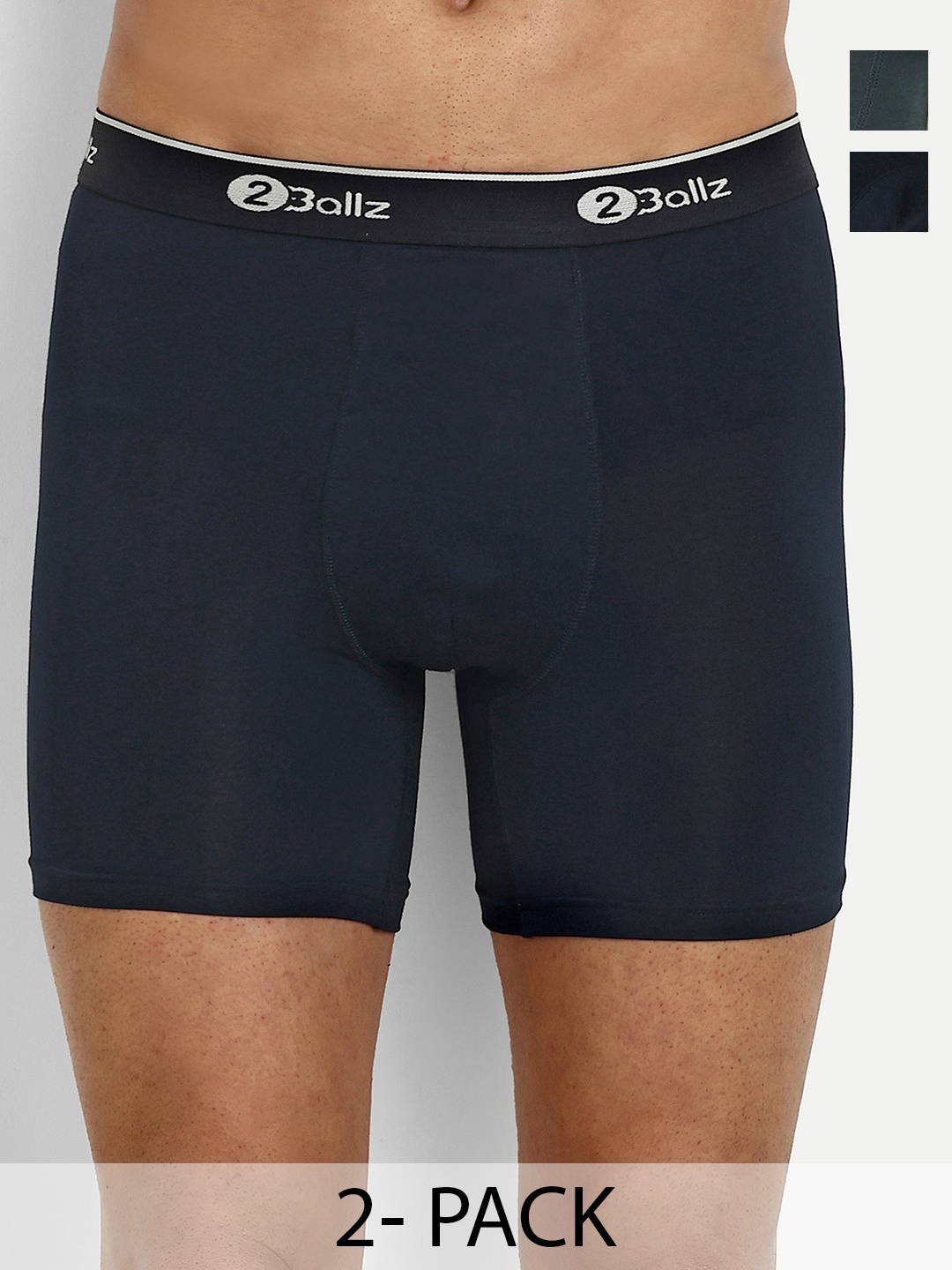 

2BALLZ Pack Of 2 Snug Fit Pouch Trunk- KBUG-2-2BT, Grey