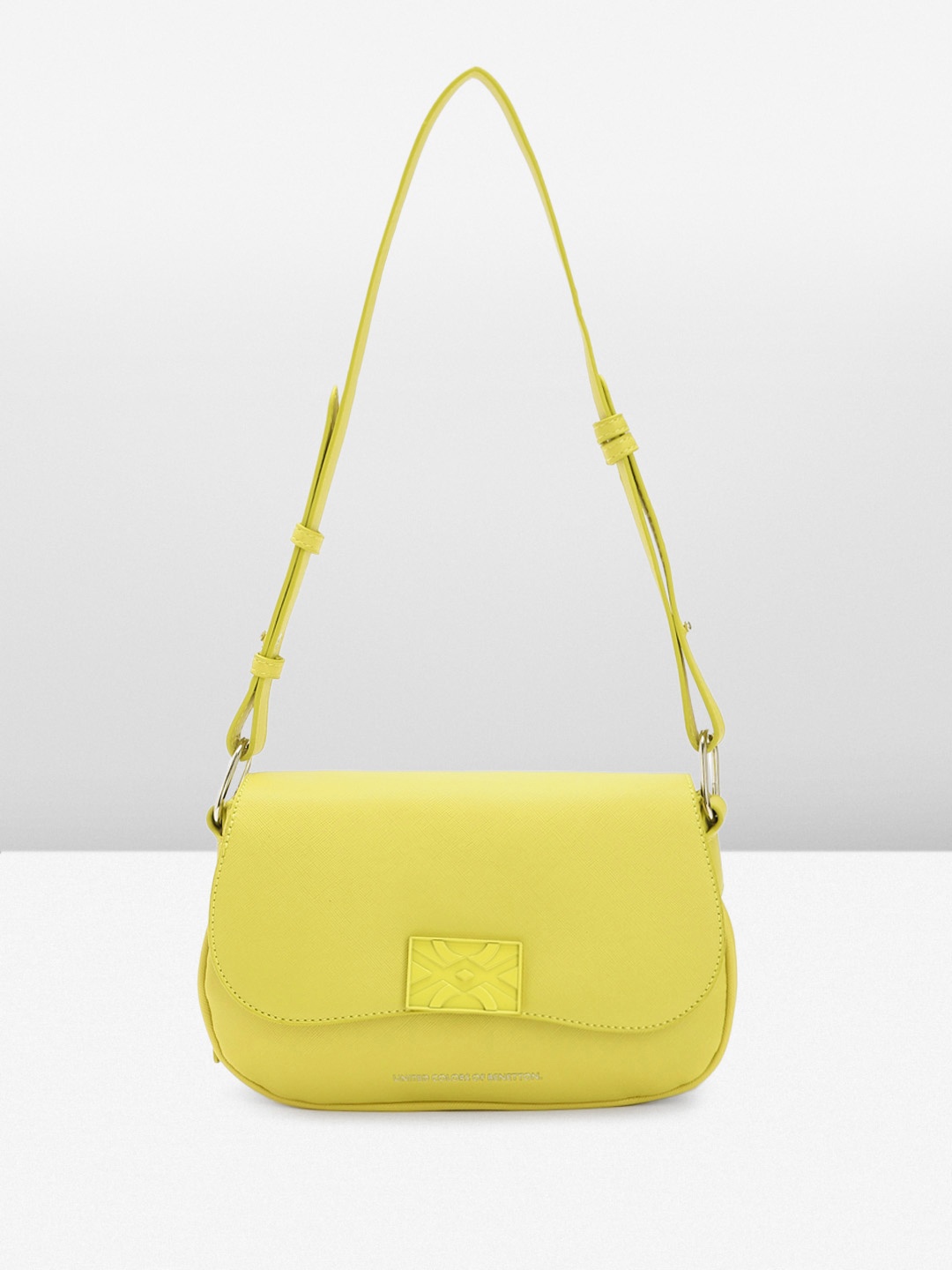 

United Colors of Benetton Women Solid Satchel, Lime green