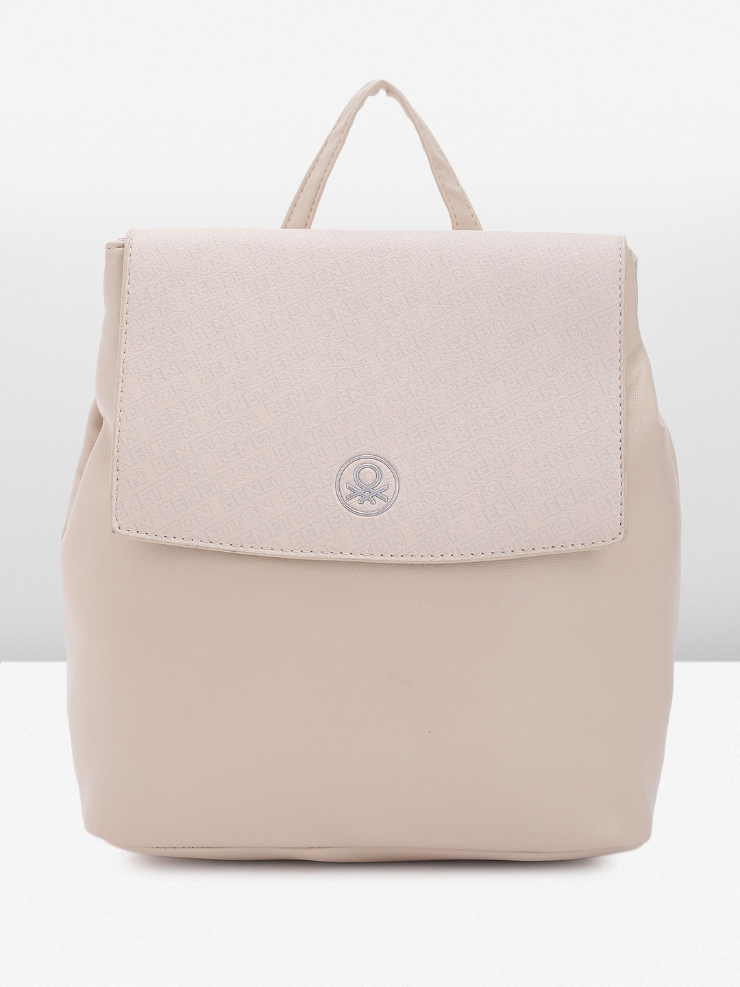 

United Colors of Benetton Women Solid Backpack, Beige
