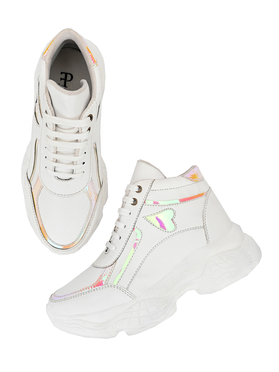 

El Paso Women Round Toe Lightweight Sneakers, White