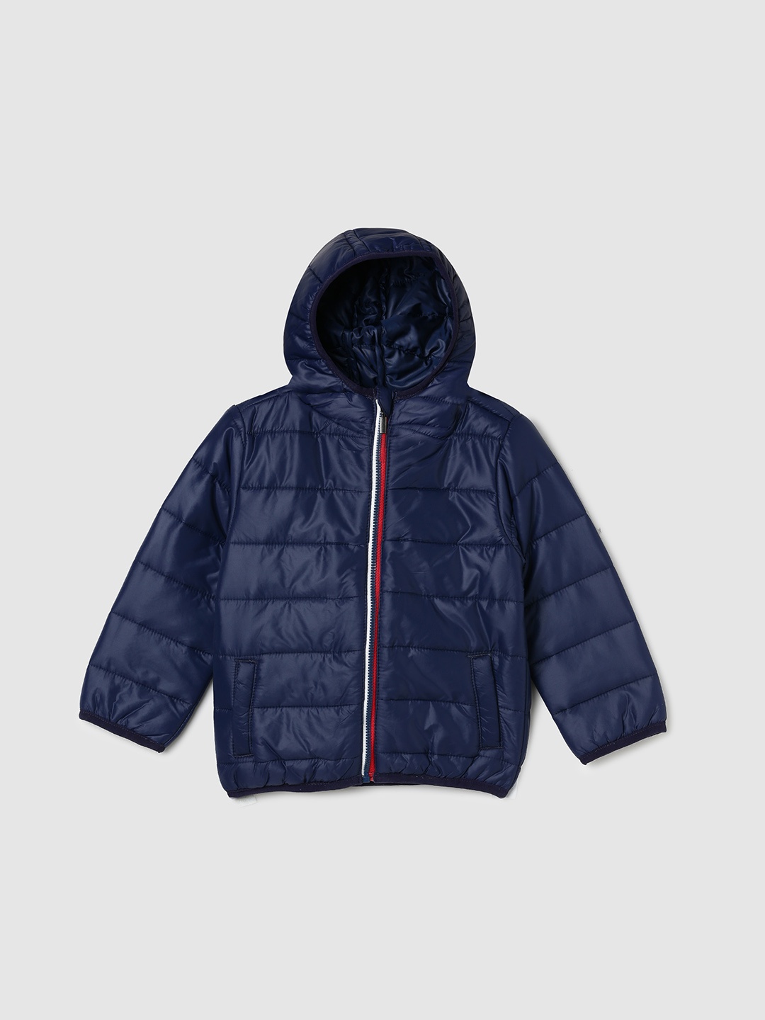 

max Boys Hooded Puffer Jacket, Navy blue