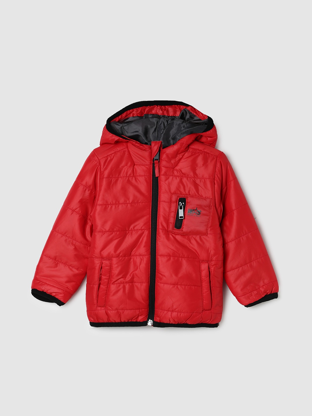 

max Infants Boys Hooded Padded Jacket, Red