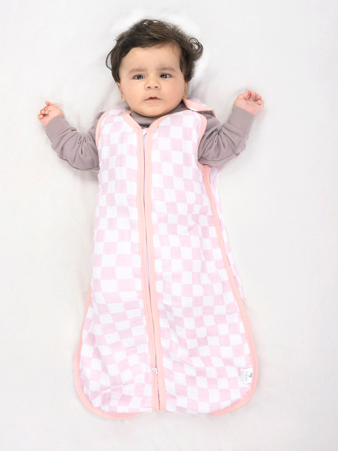 

THEONI Infants Printed Pure Cotton Sleeping Bag, Violet