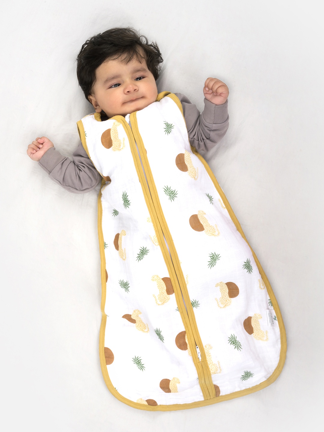 

THEONI Infants Printed Pure Cotton Sleeping Bag, White