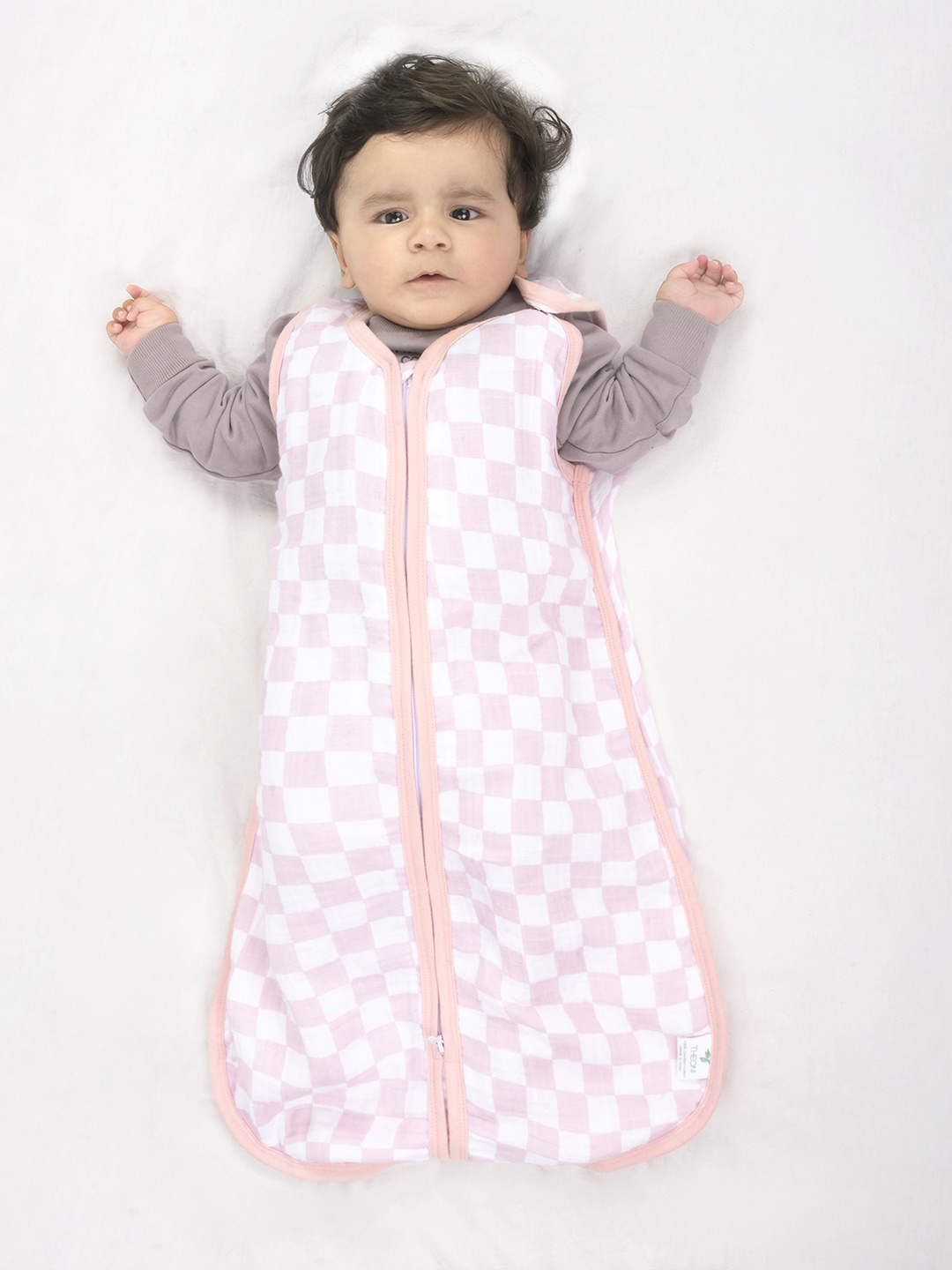 

THEONI Infants Printed Pure Cotton Sleeping Bag, White