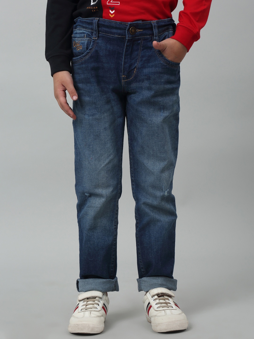 

Cantabil Boys Clean Look Light Fade Cotton Jeans, Blue
