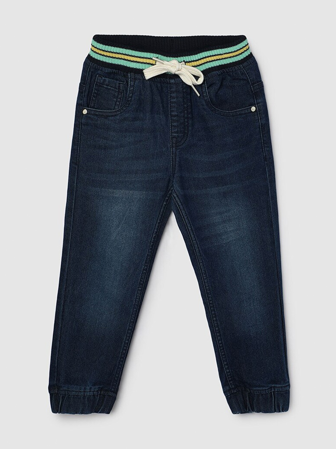 

max Boys Light Fade Clean Look Mid-Rise Stretchable Jeans, Blue