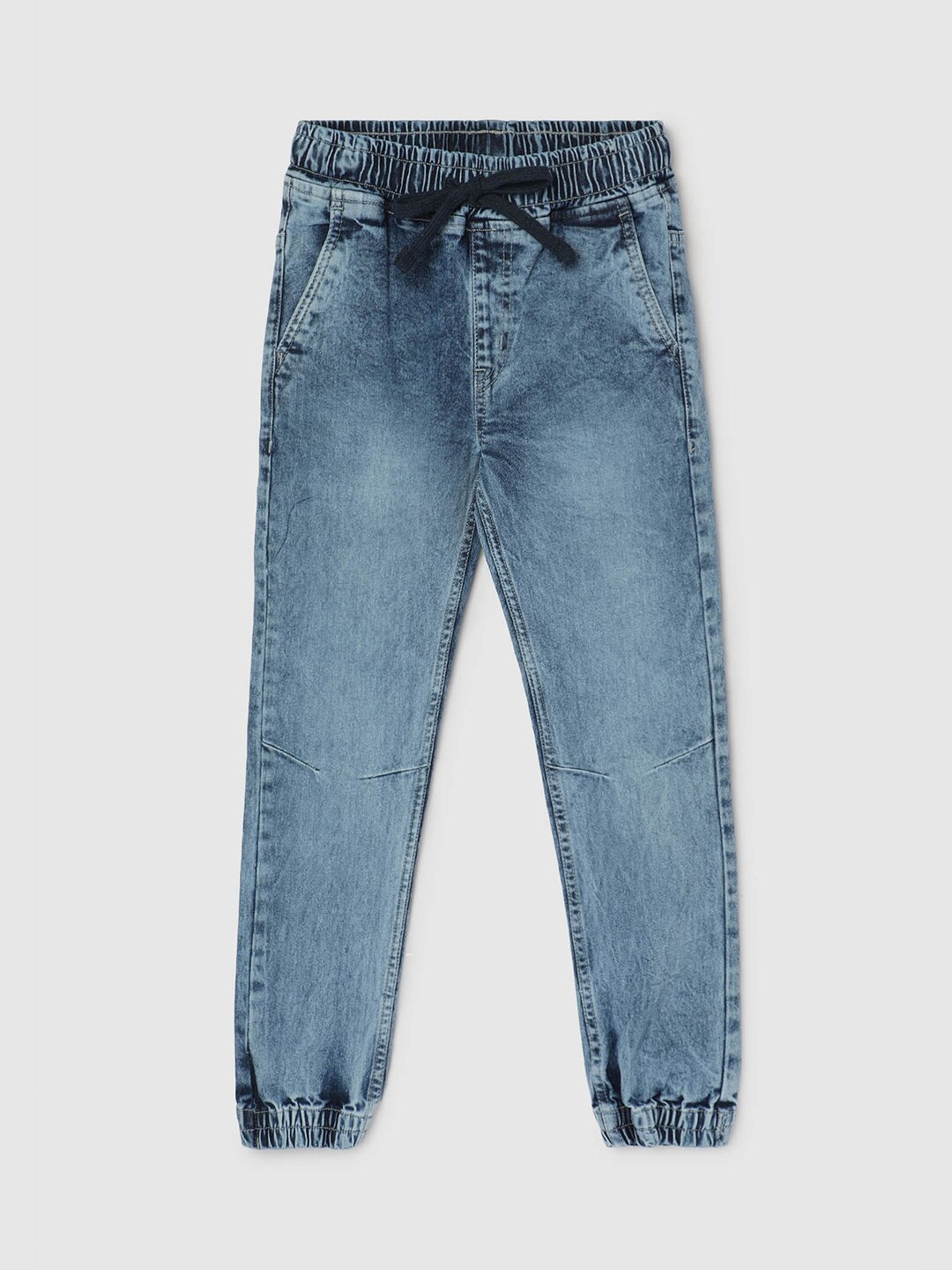 

max Boys Heavy Fade Clean Look Mid-Rise Stretchable Jeans, Blue
