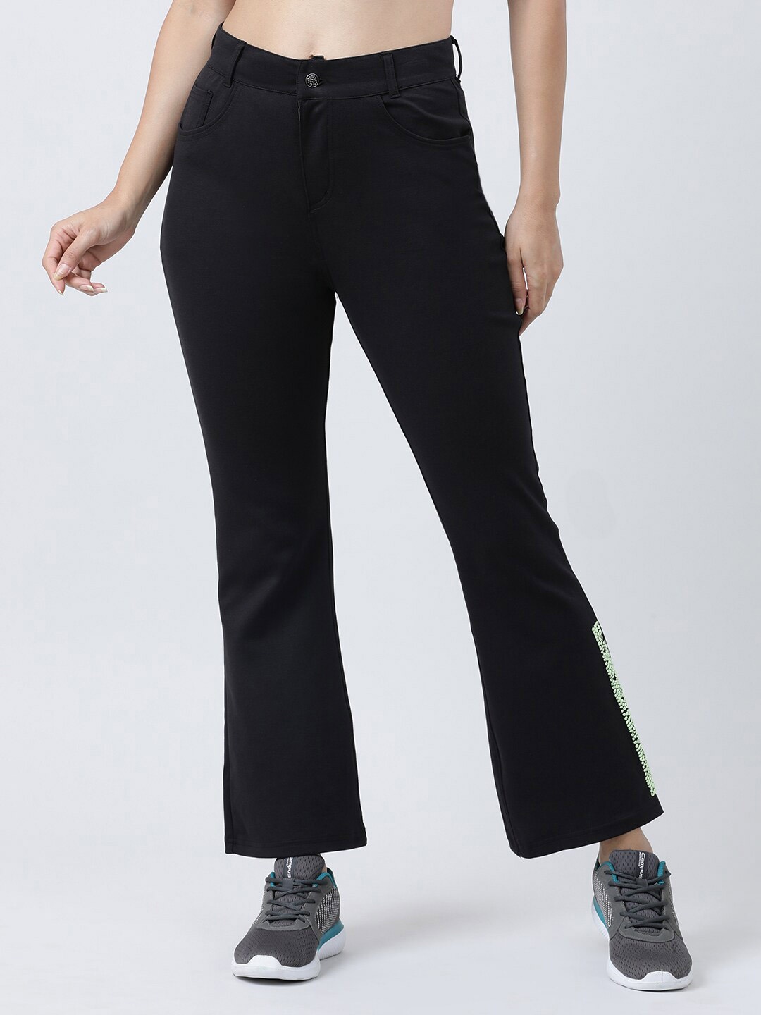 

Lovable Sport Women Bootcut Trousers, Black