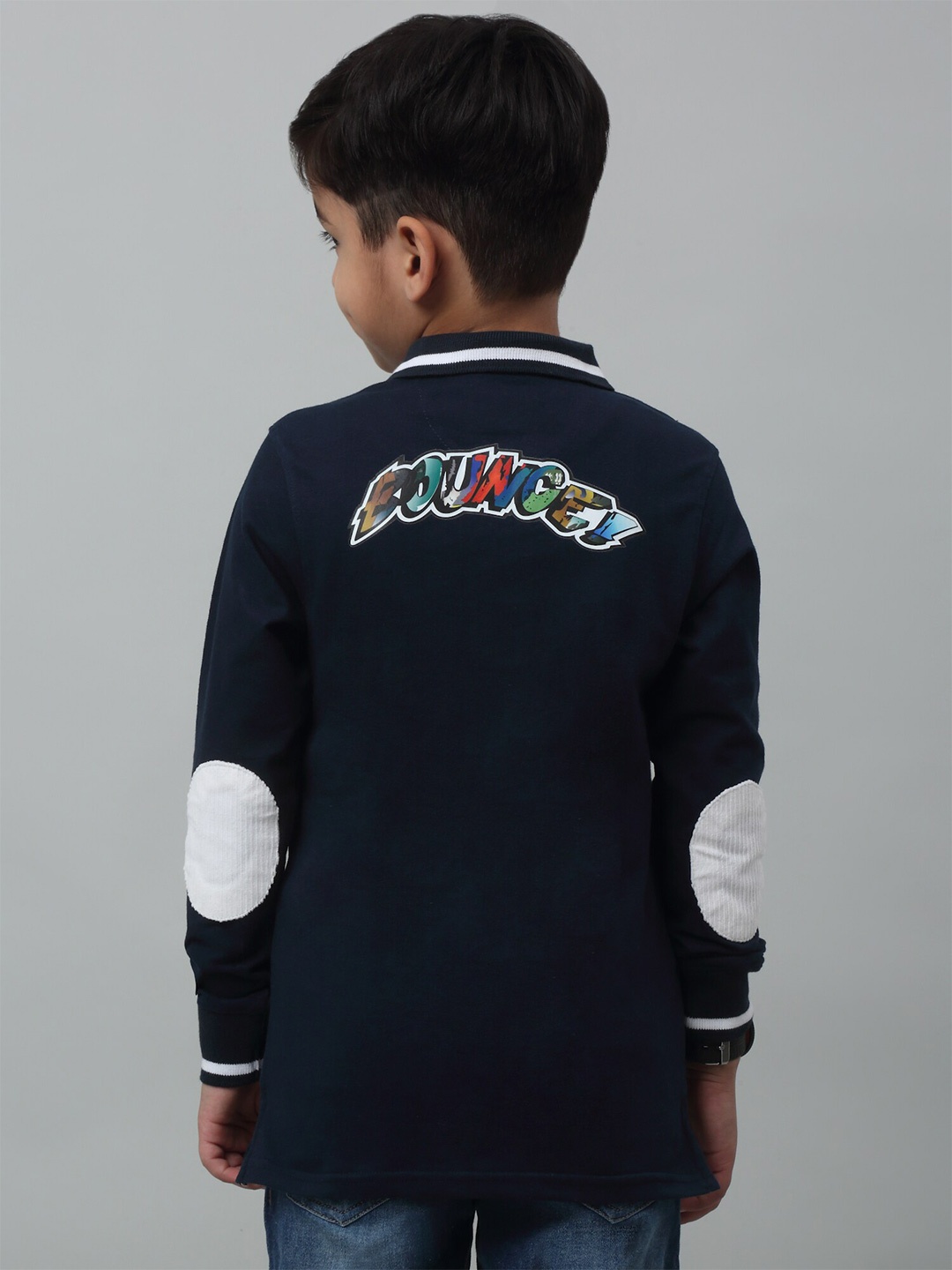 

Cantabil Boys Polo Collar Cotton T-shirt, Navy blue