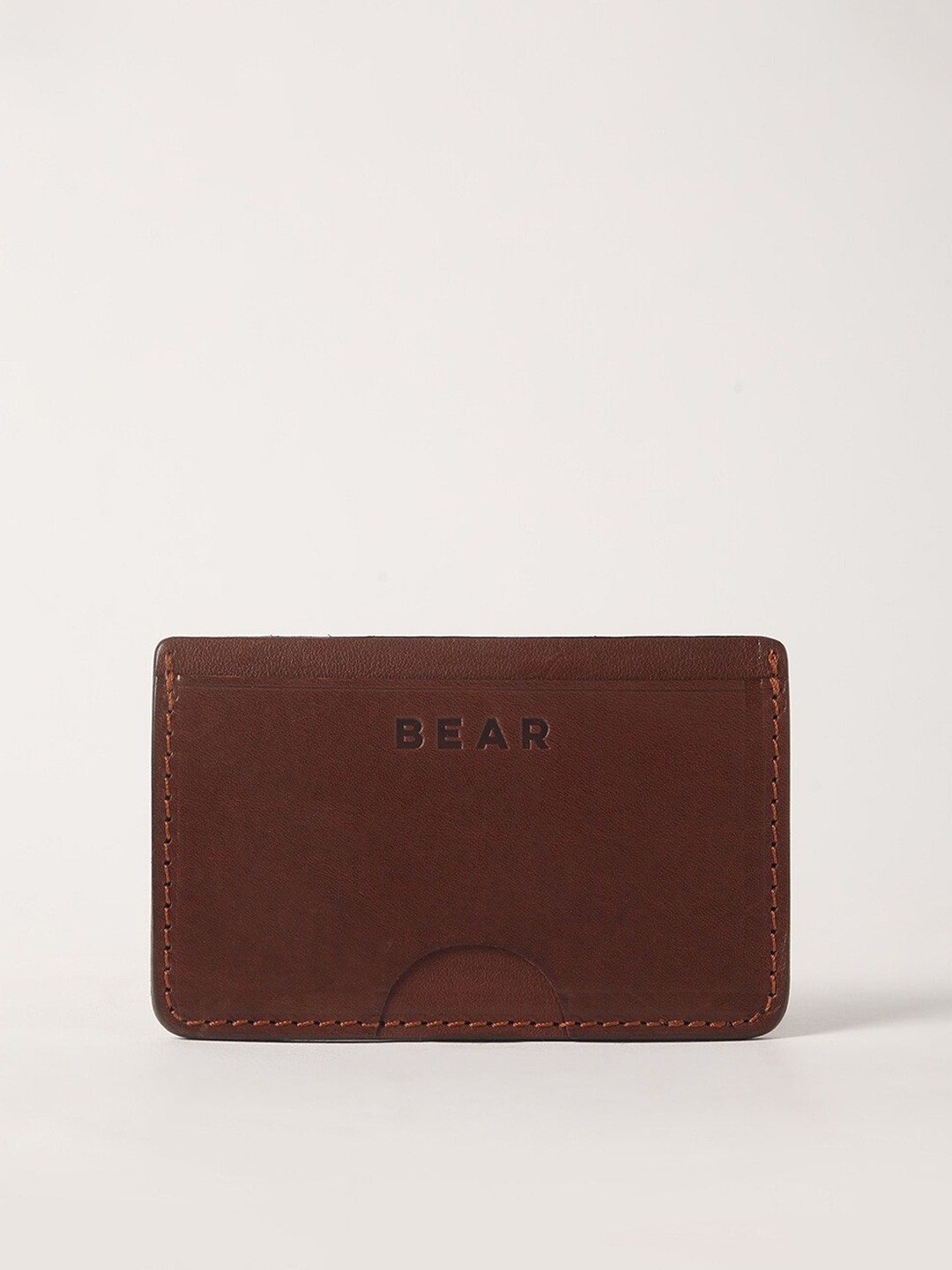 

THE BEAR HOUSE Men Leather Card Holder, Brown