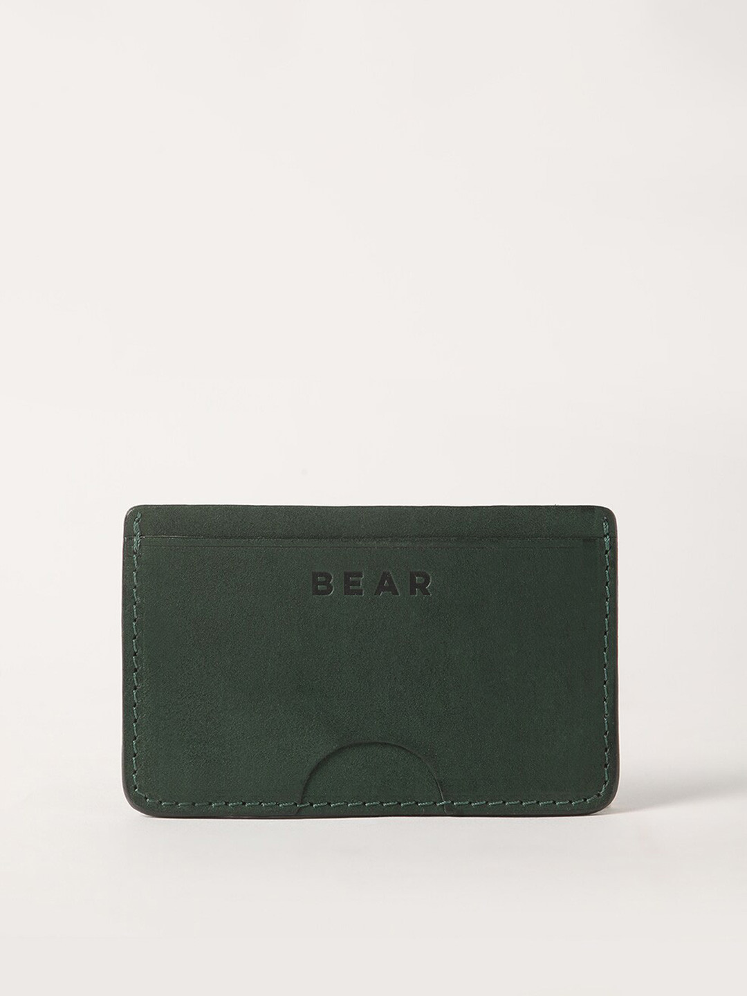 

THE BEAR HOUSE Men Leather Card Holder, Green