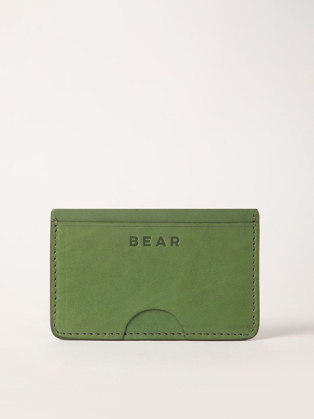 

THE BEAR HOUSE Men Leather Card Holder, Green