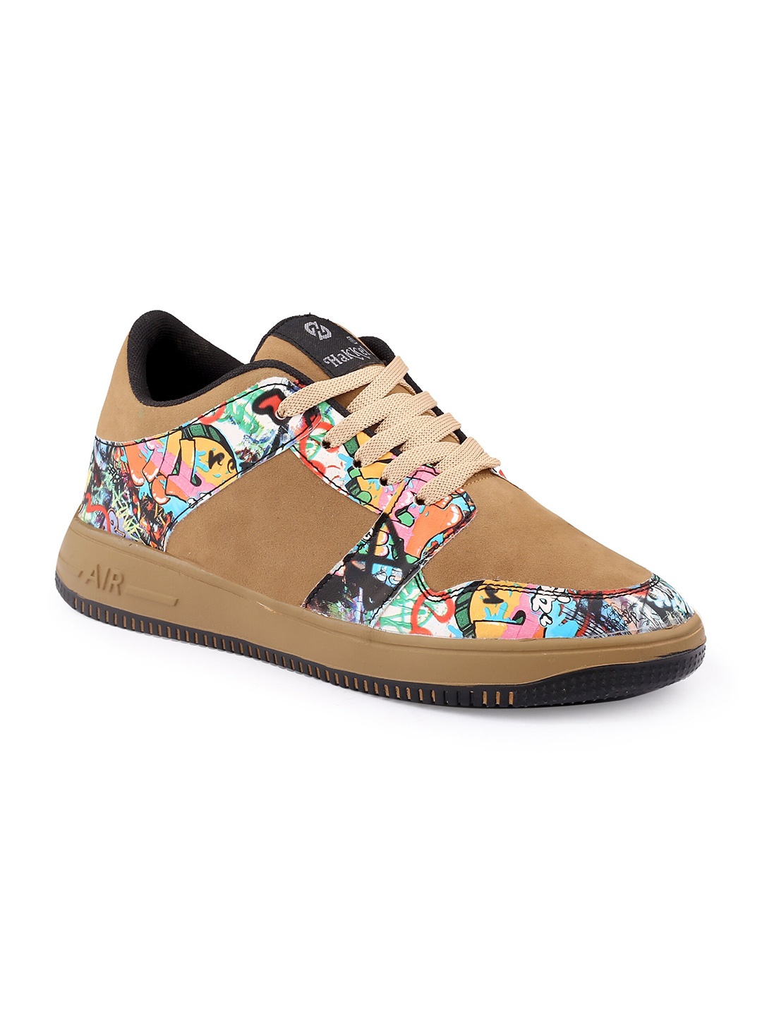 

HAKKEL Men Printed Lightweight Lace Up Sneakers, Beige