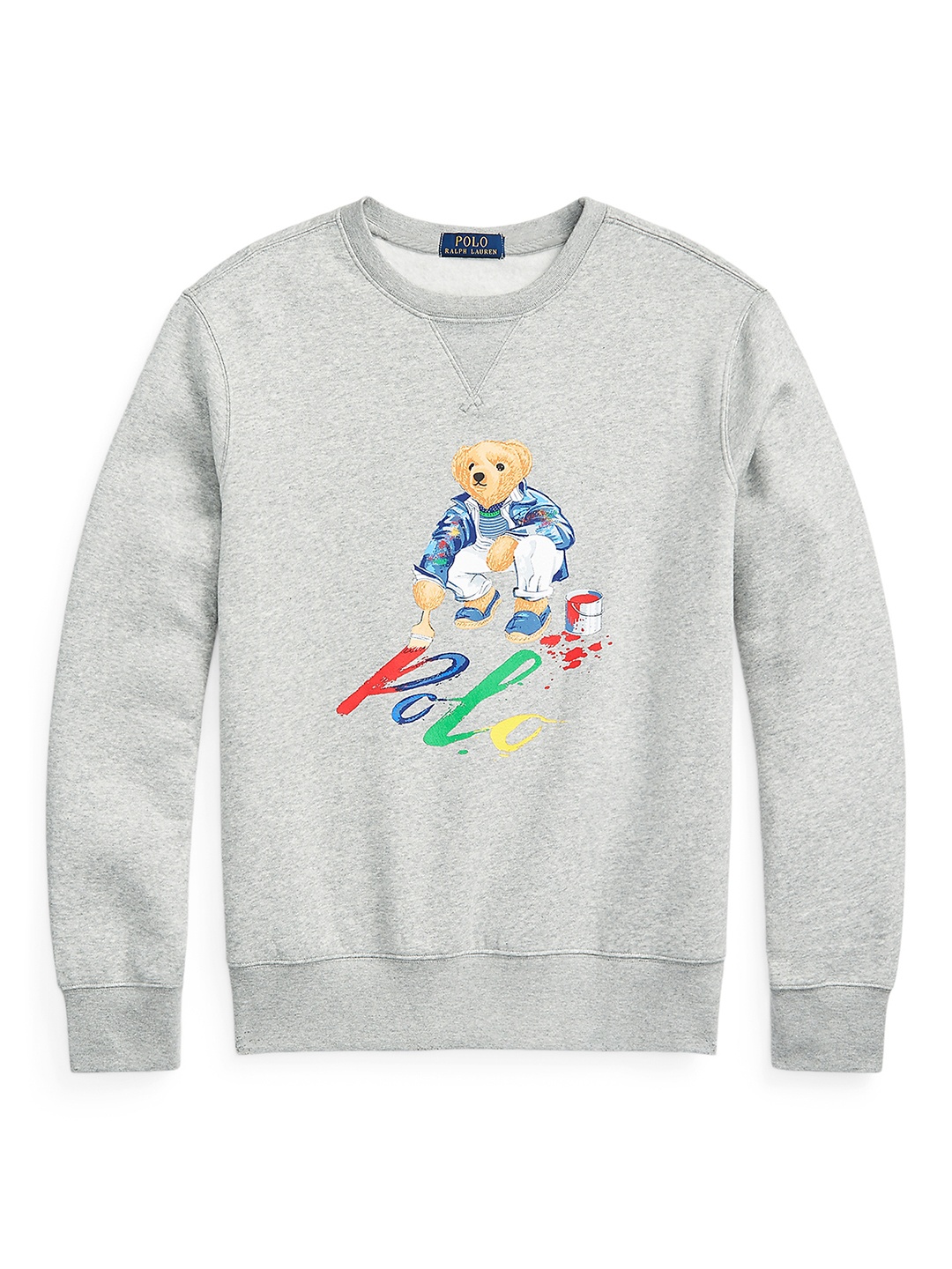 

Polo Ralph Lauren Graphic Printed Fleece Pullover Sweatshirts, Grey