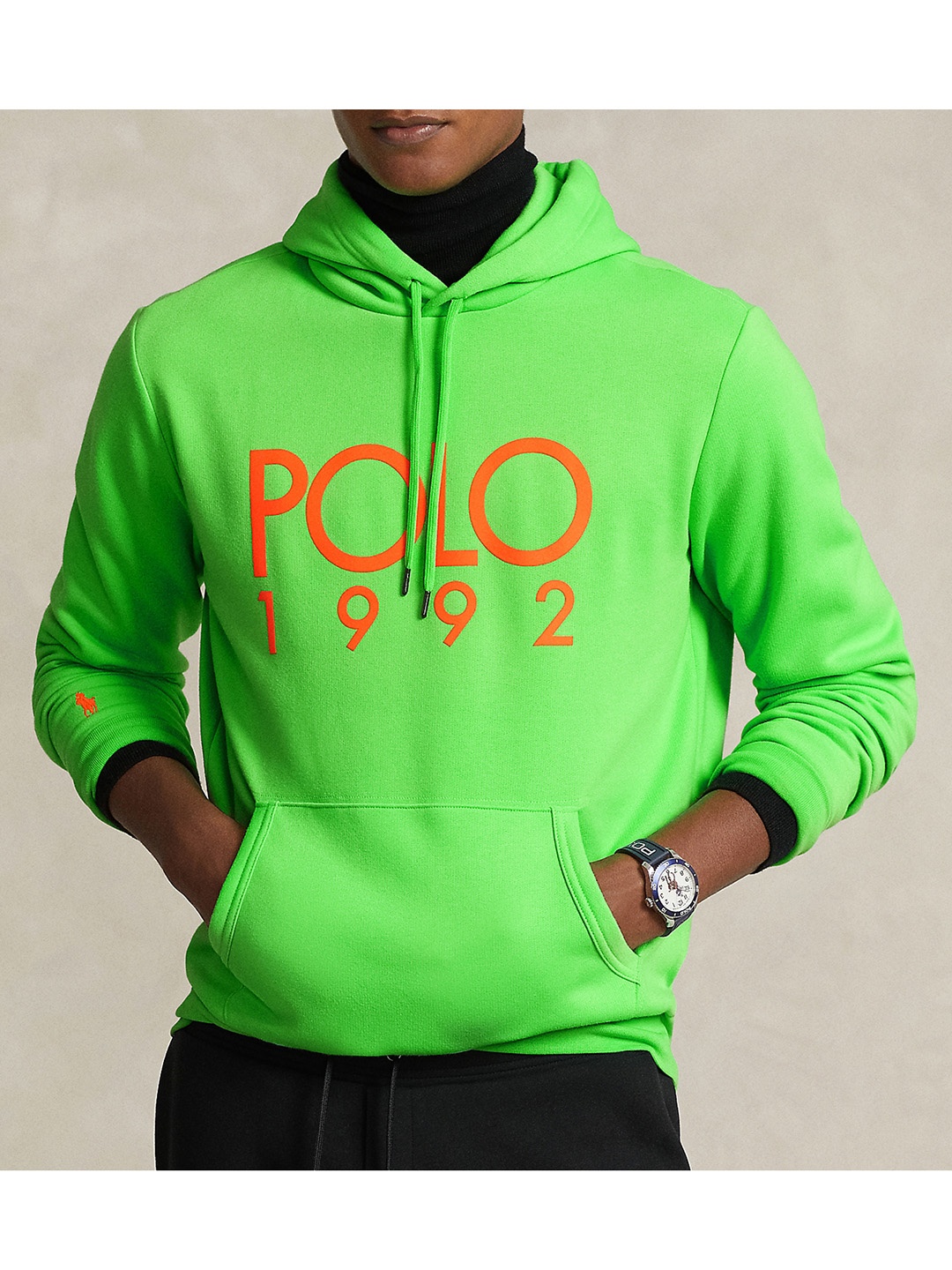 

Polo Ralph Lauren Typography Printed Hooded Fleece Pullover, Green