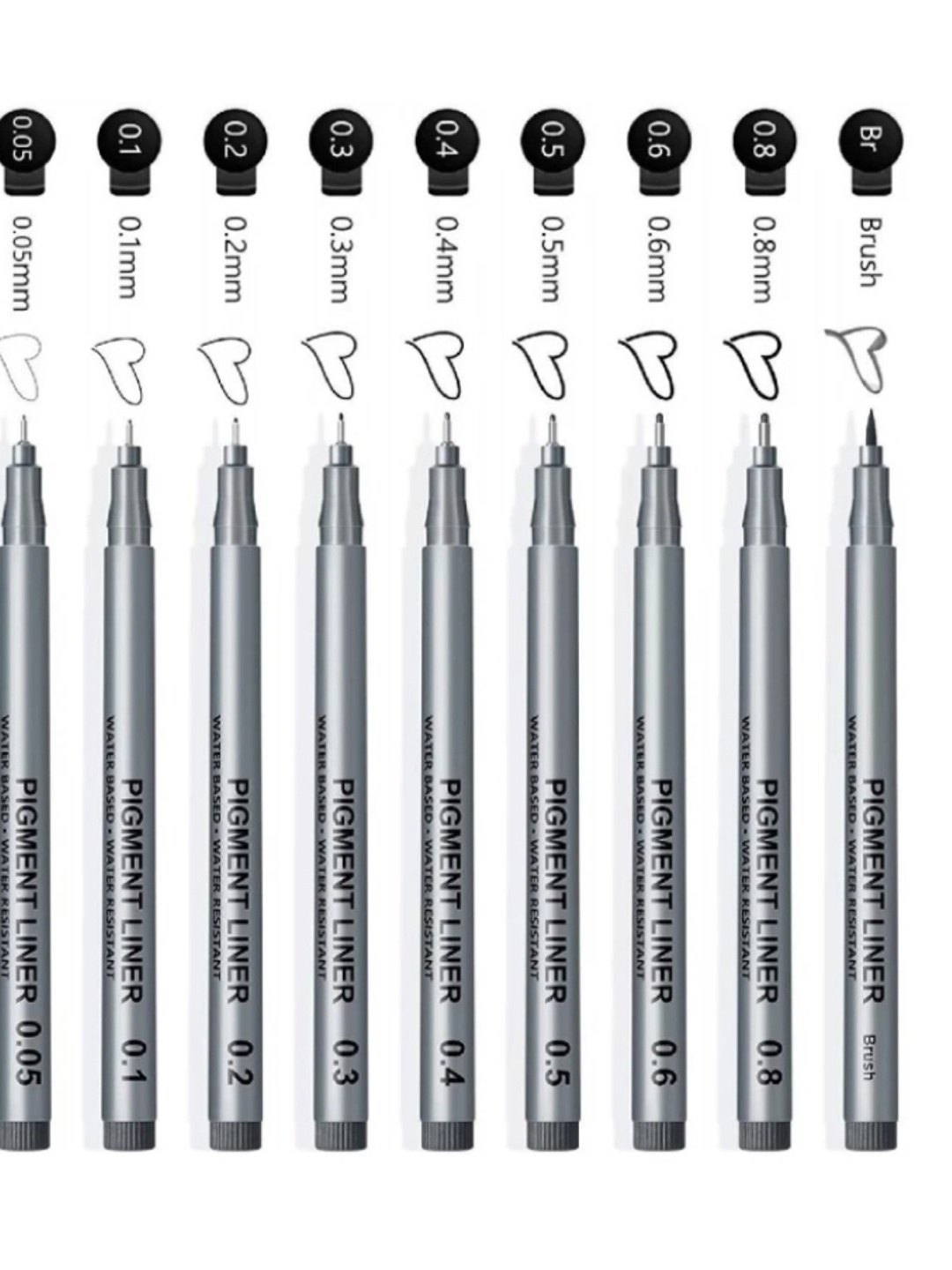 

FEELHIGH Set Of 9 Micro-Pen Fineliner Ink Pens, Black
