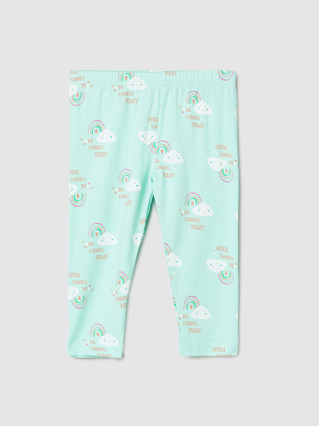 

max Infant Girls Printed Ankle-Length Leggings, Green