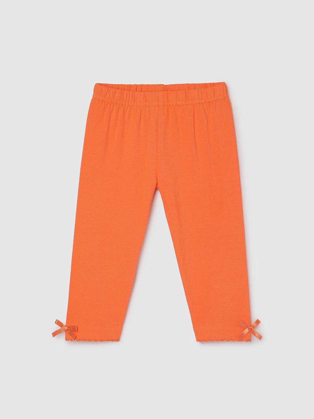 

max Infant Girls Mid-Rise Ankle Length Leggings, Orange