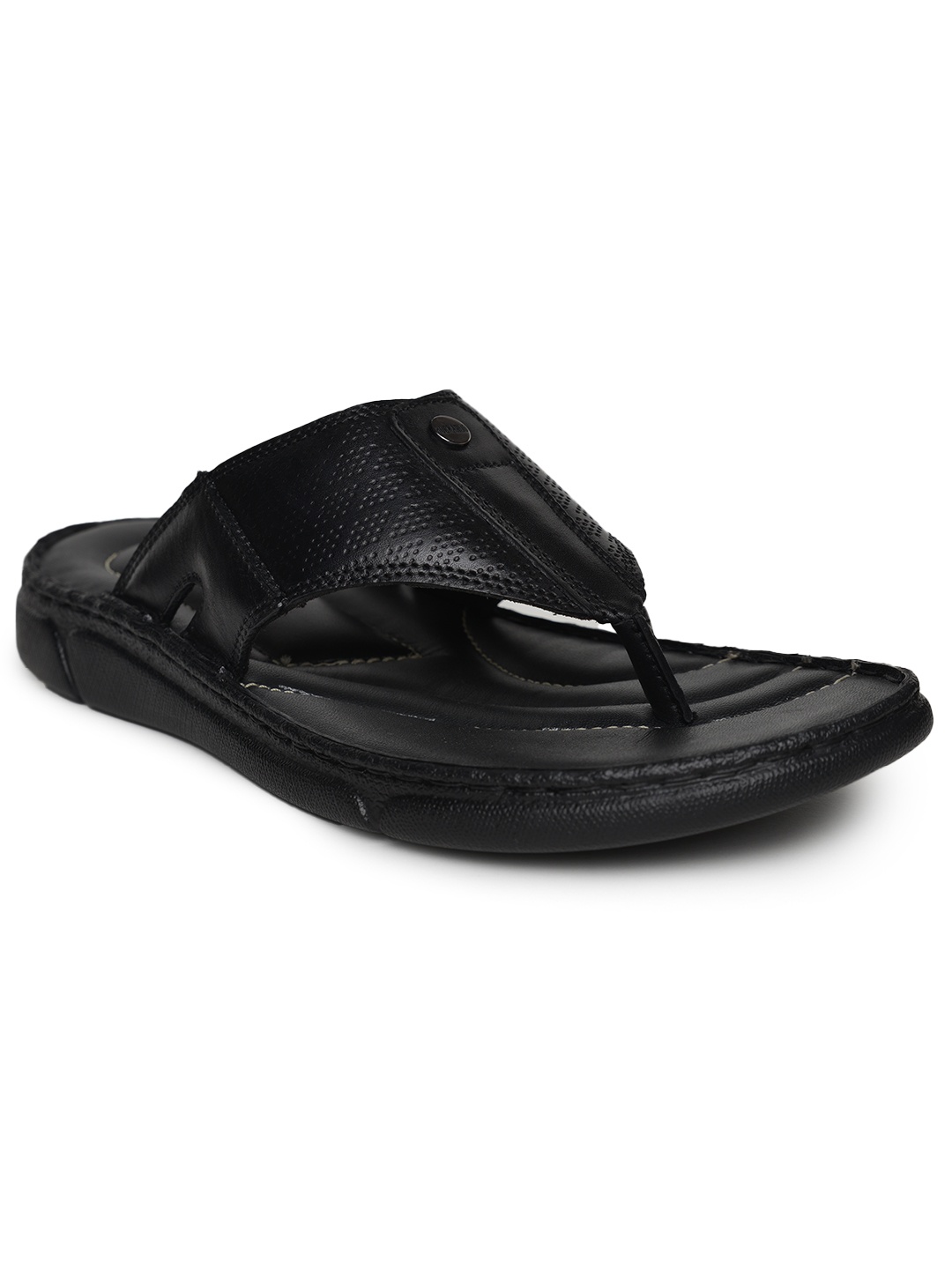 

Buckaroo Men Leather Slip-On Comfort Sandals, Black