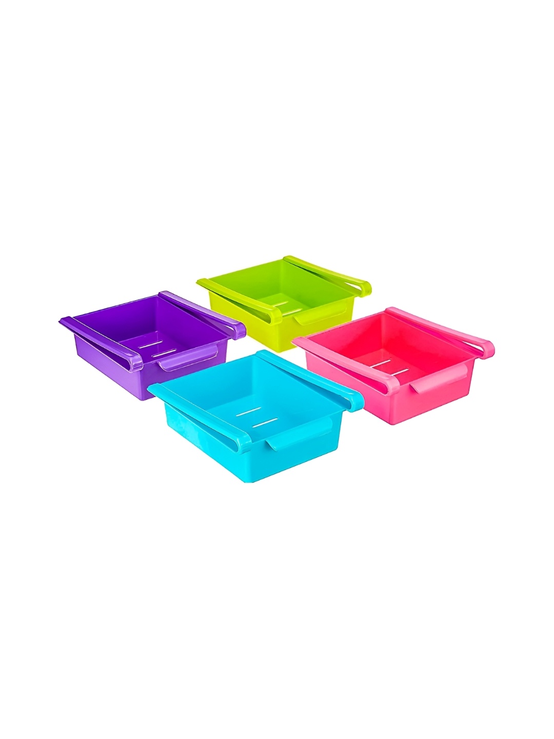 

URBANFIX Green 4 Pieces Reusable Fridge Storage Drawer Organisers