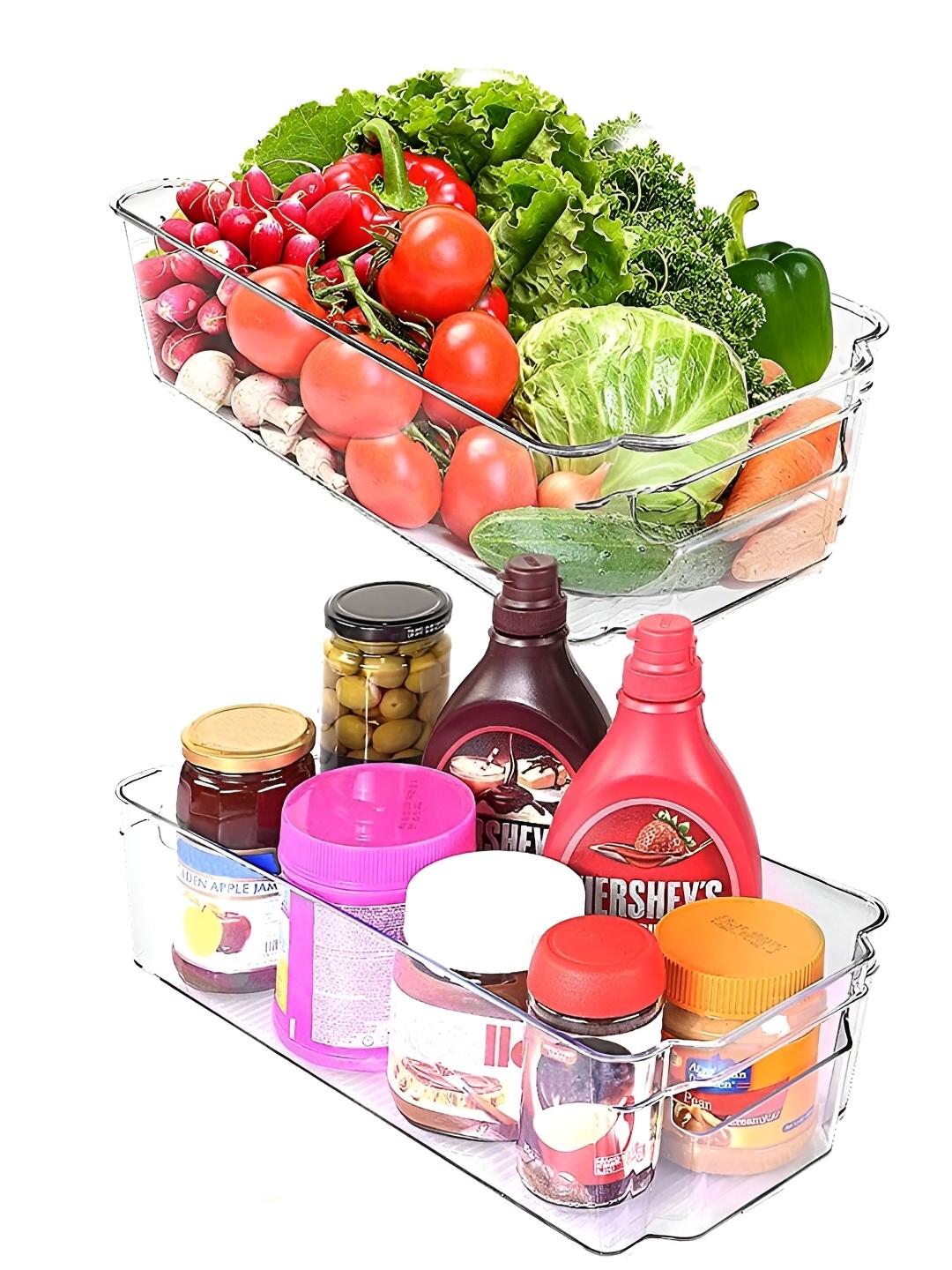 

URBANFIX Transparent Set of 2 Reusable Multi-Utility Organisers