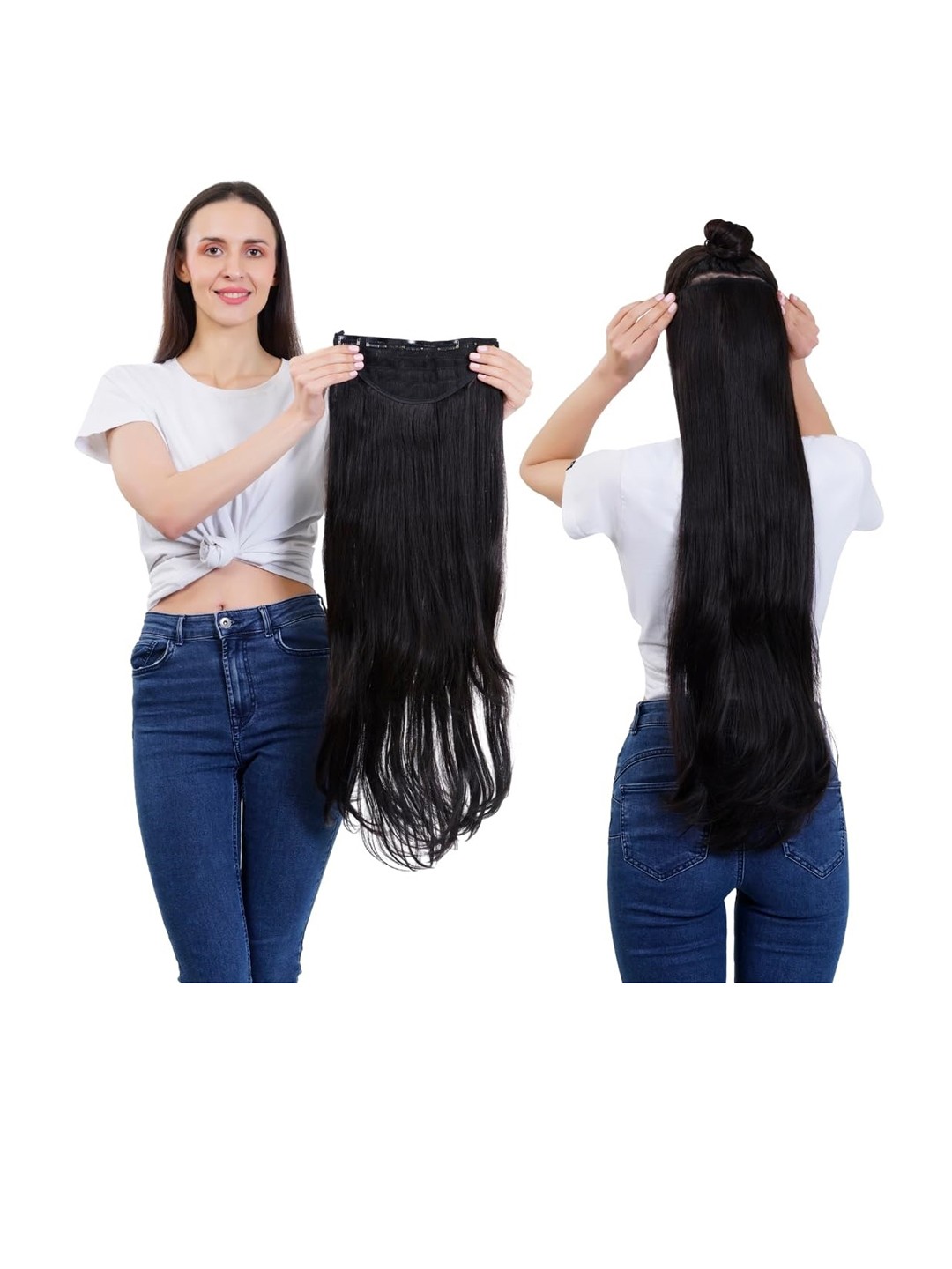 

Beaute Secrets 5 Clip-In Synthetic Hair Extensions - Natural Black 3A