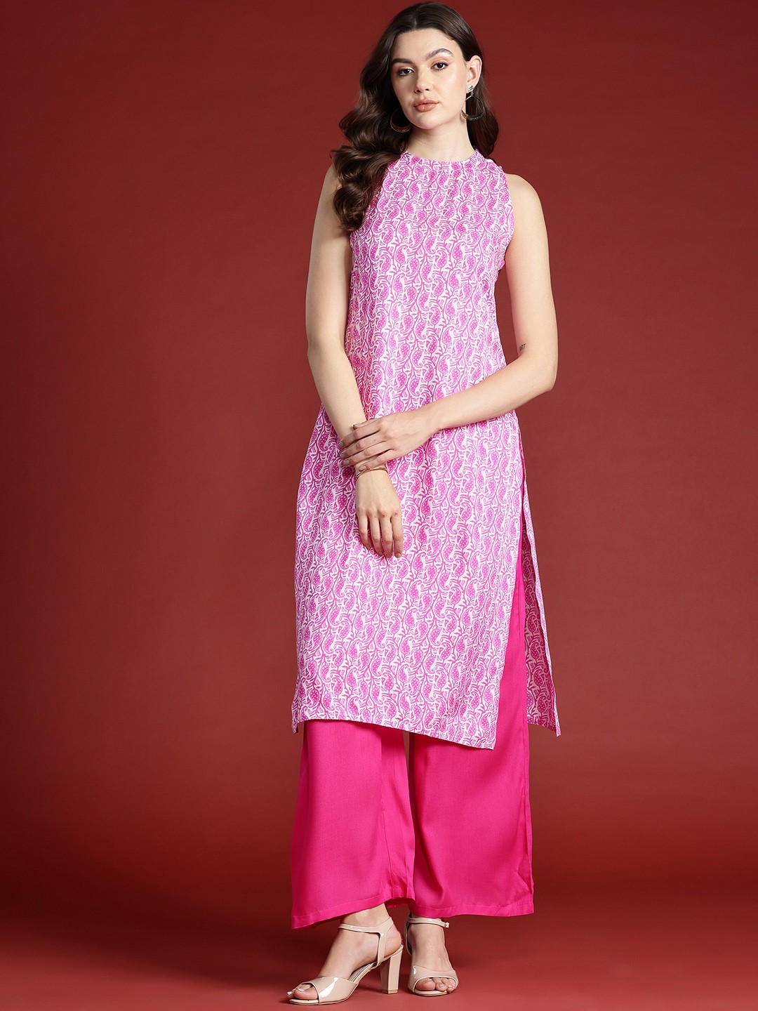 

Anouk Paisley Printed Kurta, Pink