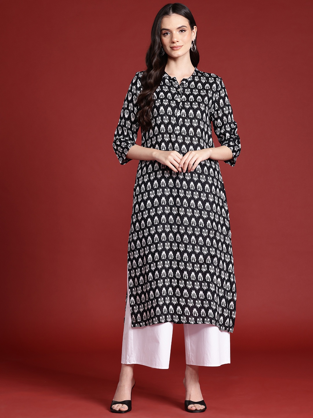 

Anouk Printed Straight Kurta, White