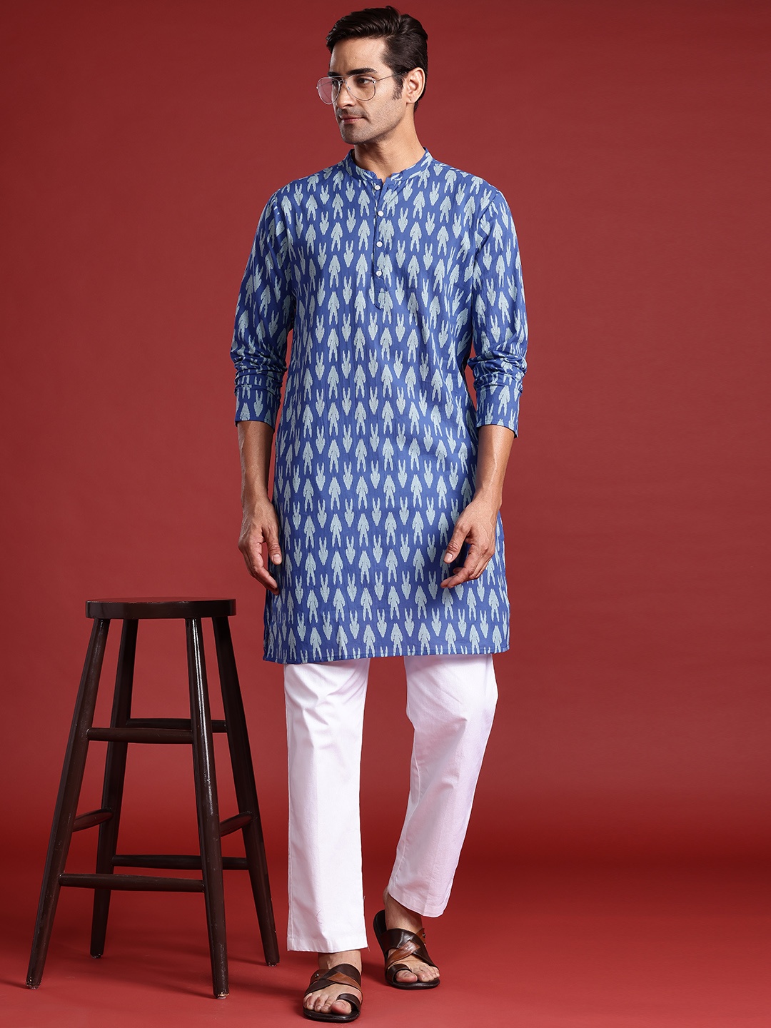 

Anouk Pure Cotton Printed Kurta, Blue