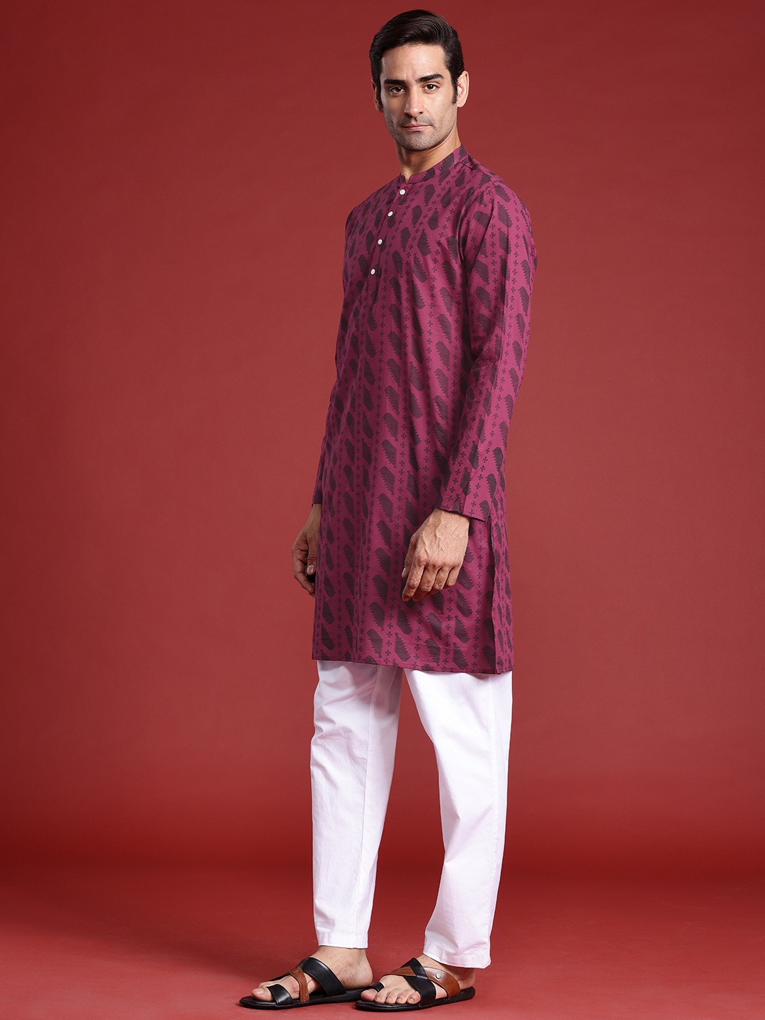 

Anouk Printed Pure Cotton Kurta, Burgundy