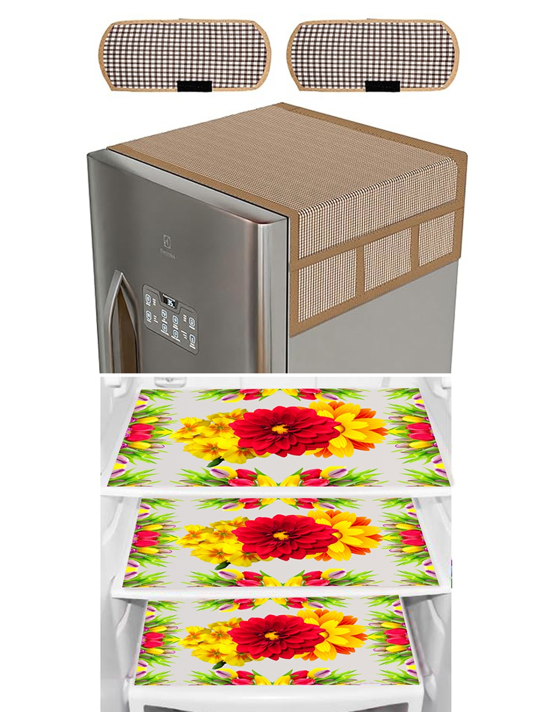 

Dakshya Industries Green & Red 6 Pieces Printed Refrigerator Covers & Mats