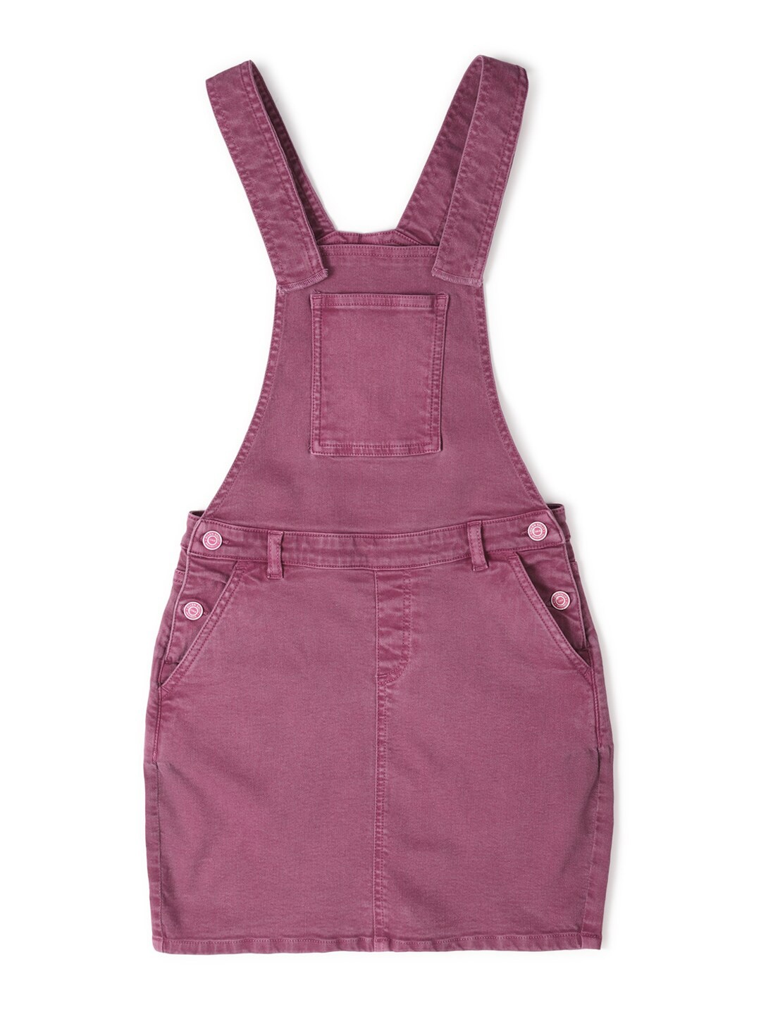 

Allen Solly Junior Girls Slim Fit Shoulder Straps Dungaree, Pink