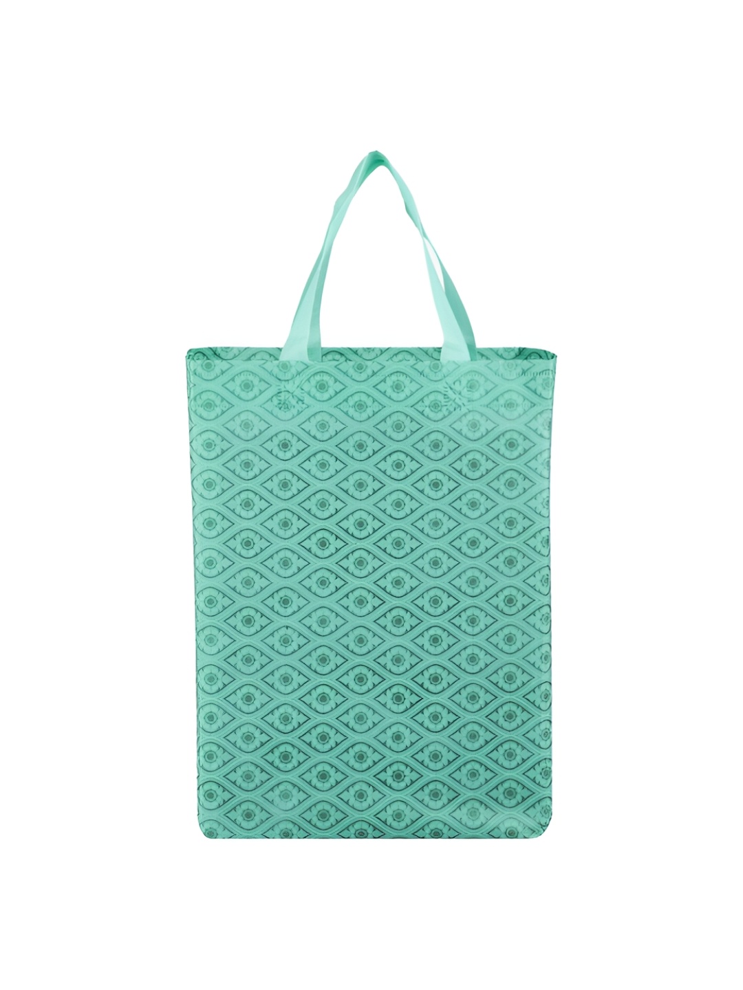 

Kuber Industries 24-Pcs Ethnic Motifs Printed Shopper Tote Bag, Green