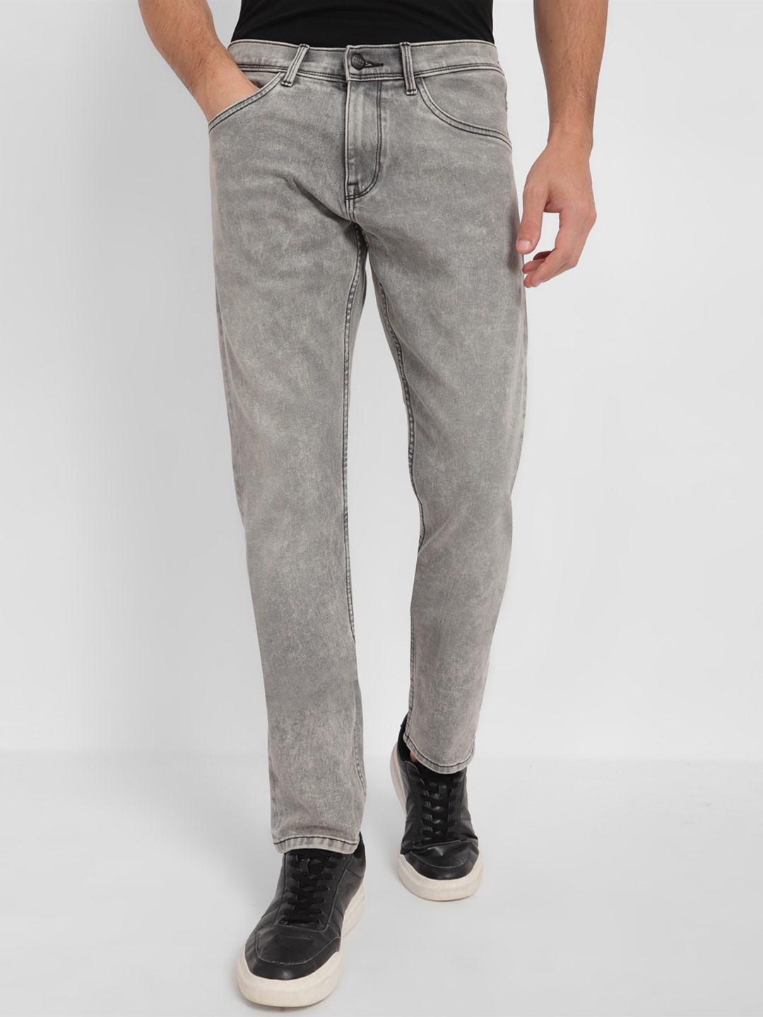 

Allen Solly Men Clean Look Slim Fit Heavy Fade Stretchable Jeans, Grey