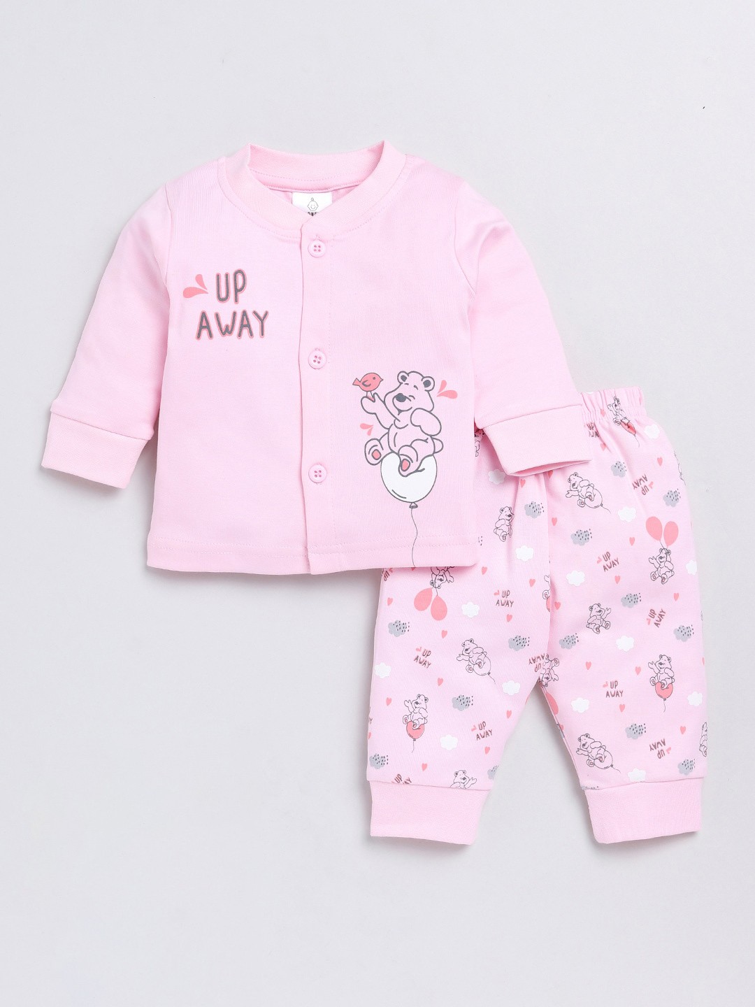 

Moms Love Kids Graphic Printed Pure Cotton T-shirt With Trouser, Pink