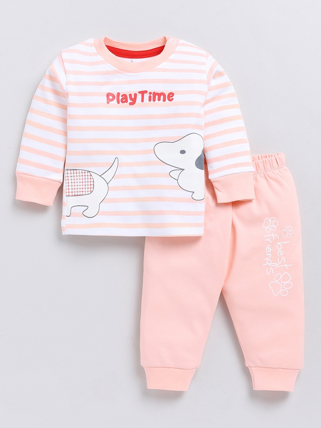 

Moms Love Boys Printed Pure Cotton T-shirt With Trousers, Pink
