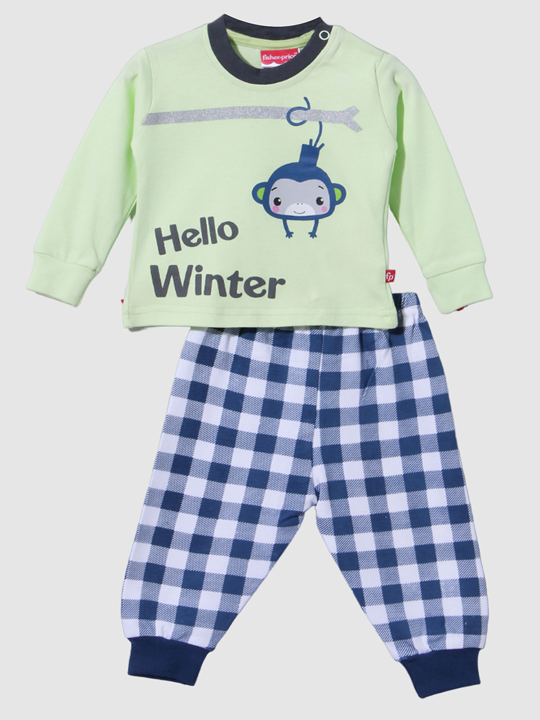 

Moms Love Boys Printed Pure Cotton T-shirt with Pyjamas, Blue