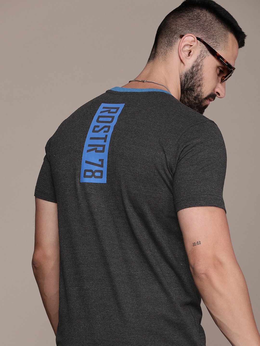 

Roadster Men Typography Printed T-shirt, Black