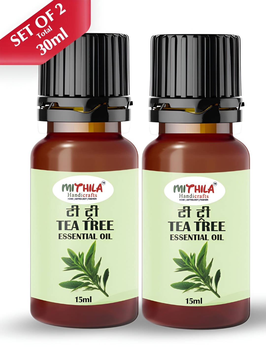 

MITHILA Handicrafts Pack Of 2 Tea Tree Essential Oil, Green