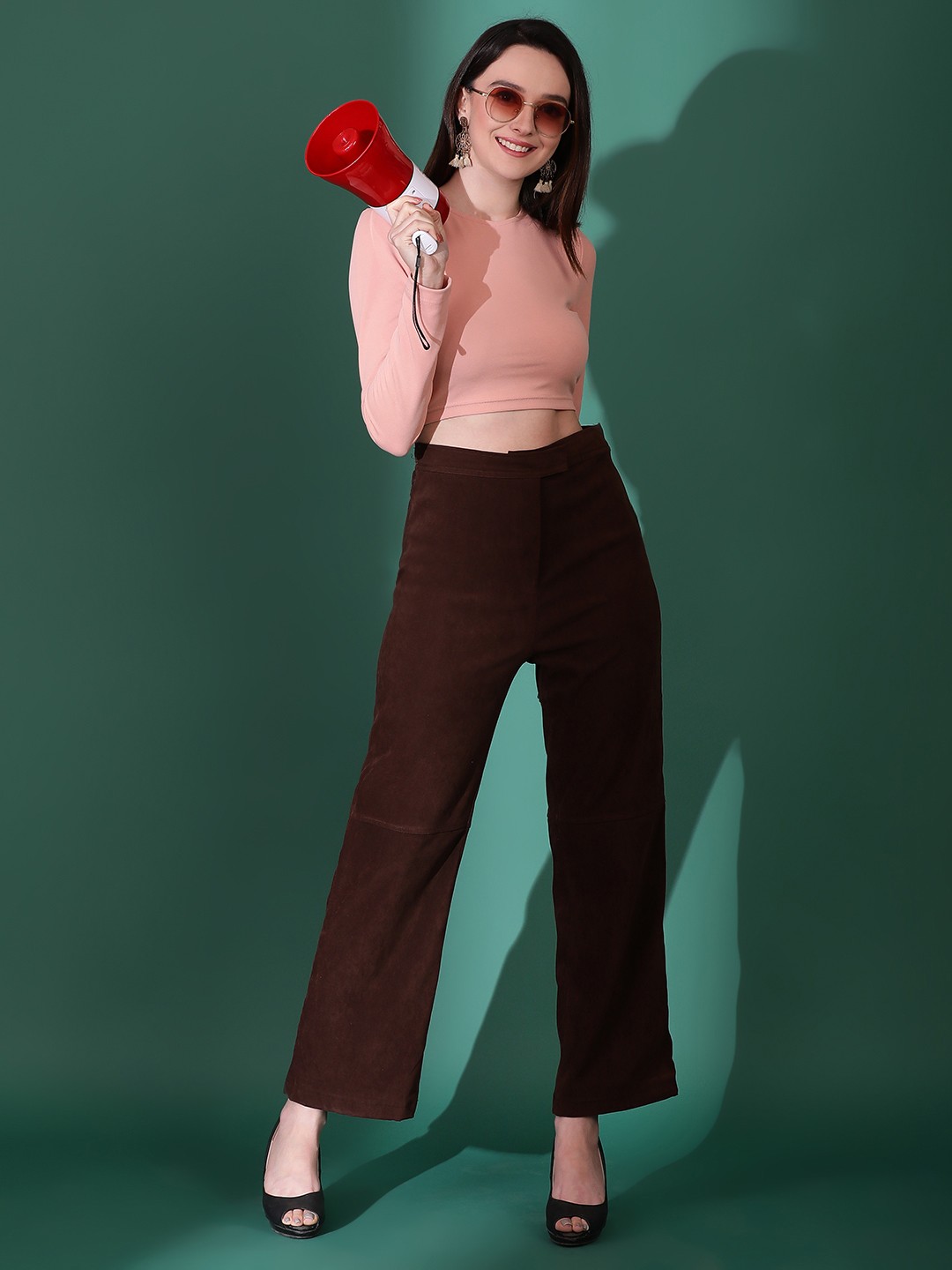 

Stylecast X Kotty Pink Long Sleeves Crop Styled Back Top