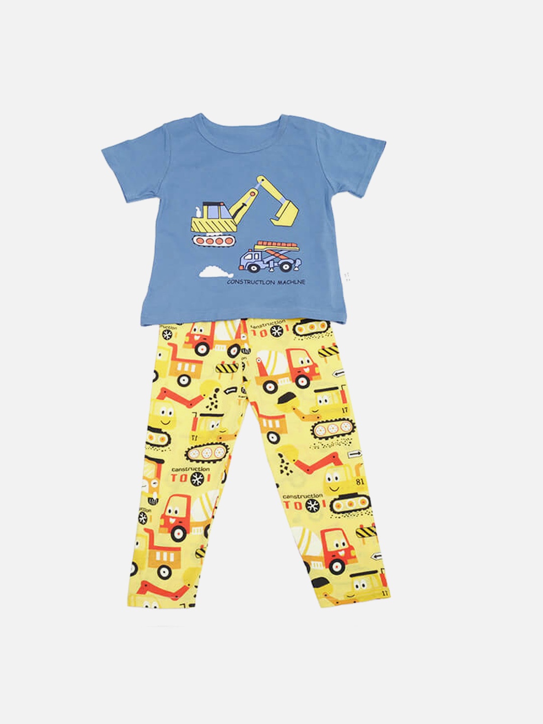 

Little Surprise Box LLP Infants Graphic Printed T-Shirt & Trouser, Yellow