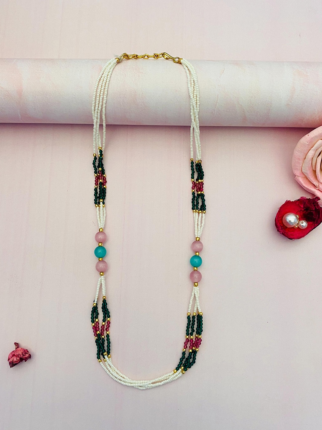 

ABDESIGNS Gold-Plated Beaded Brass Chain