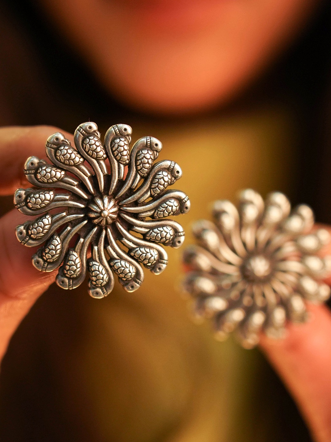 

Shyle Sterling Silver Circular Studs Earrings