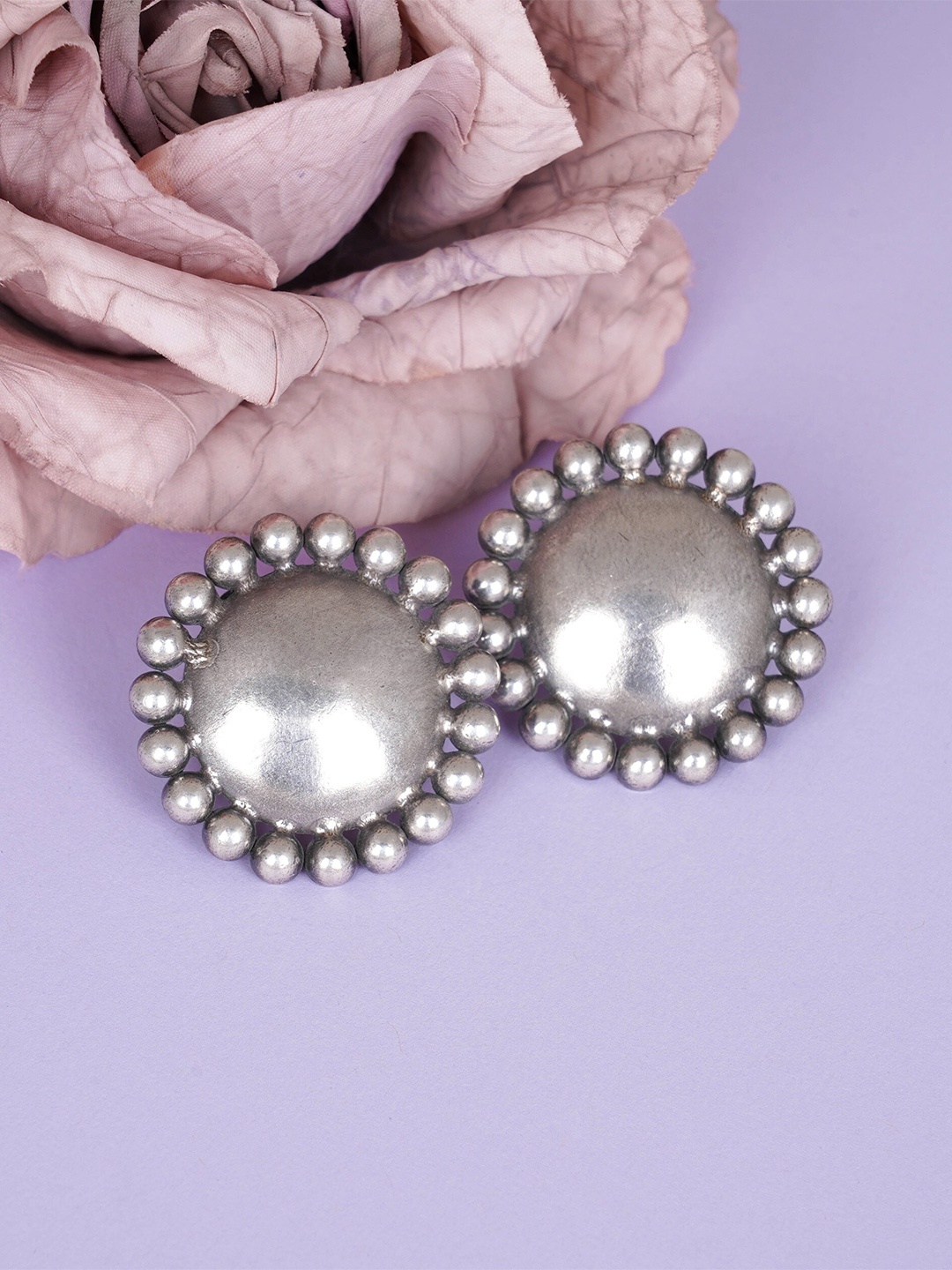 

Shyle Stainless Silver Circular Studs
