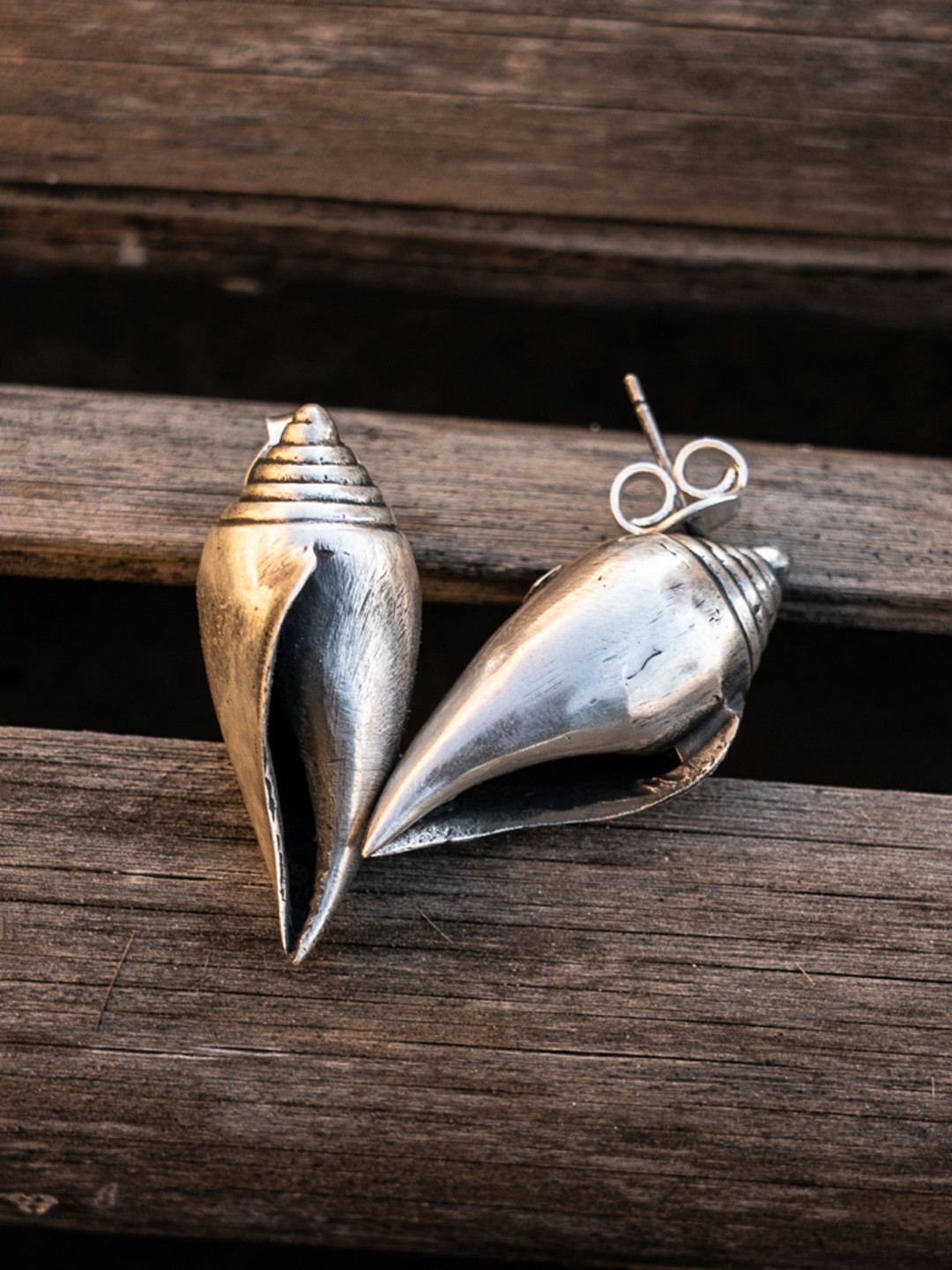

Shyle Sterling Silver Circular Oxidised Contemporary Studs