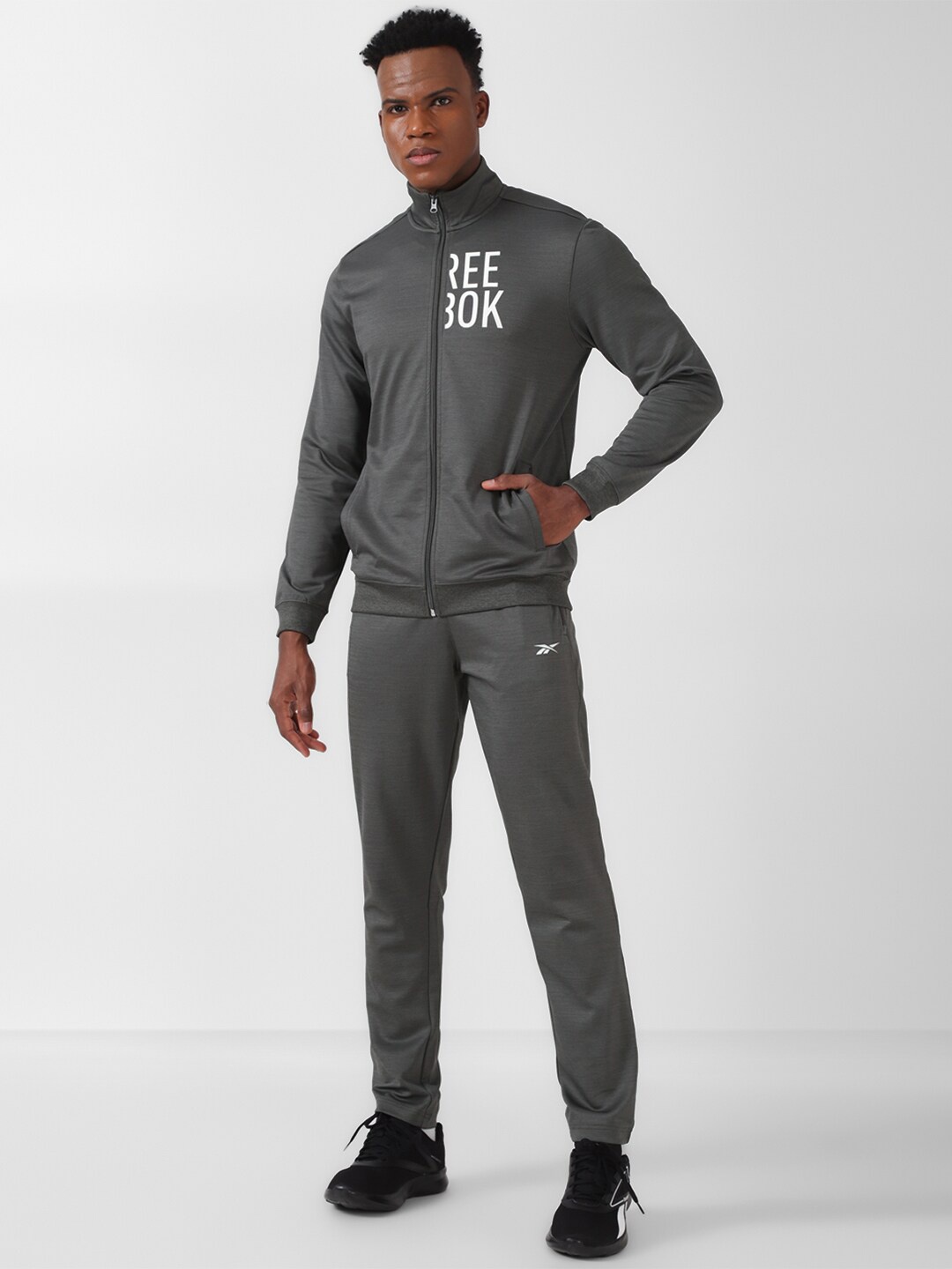 

Reebok Neo Vector Printed Zip-Up Tracksuit, Grey