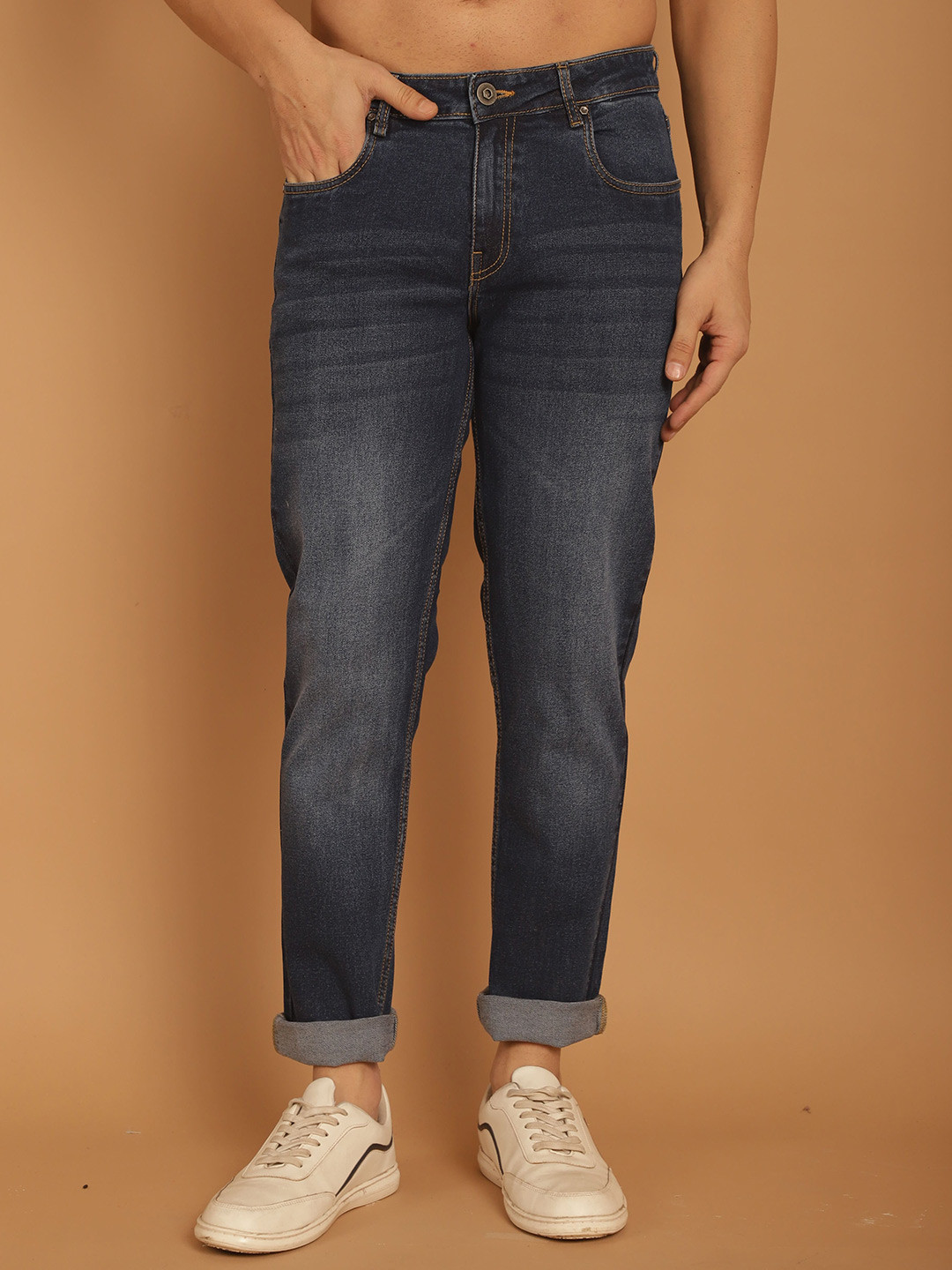 

The Roadster Lifestyle Co. Men Mid-Rise Clean Look Stretchable Jeans, Blue